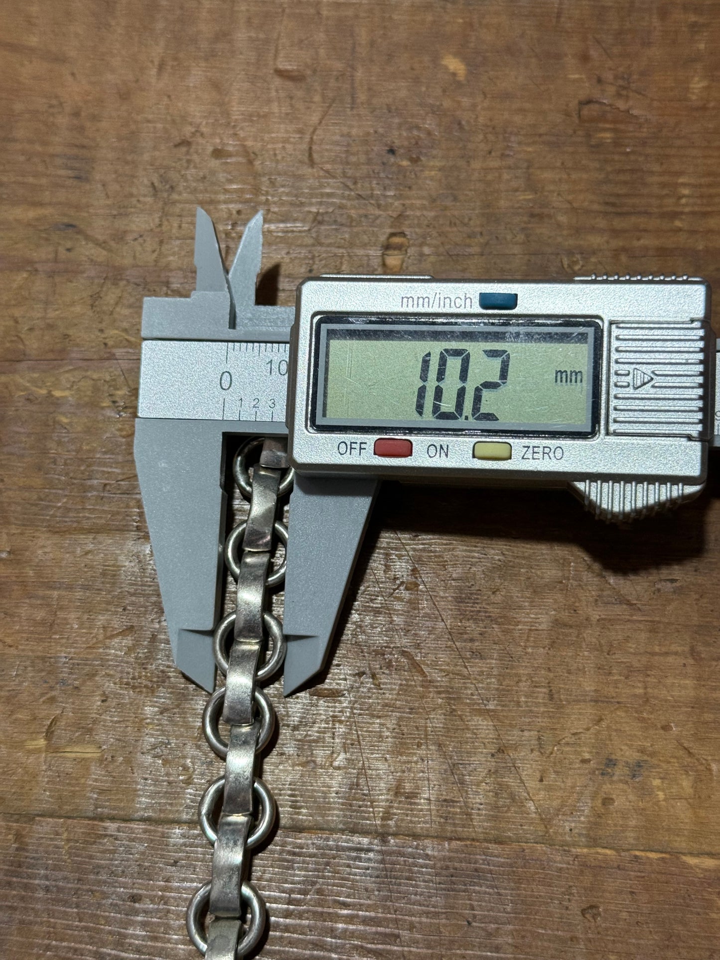 Vintage Industrial Chain Bracelet Toggle Clasp Sterling Silver