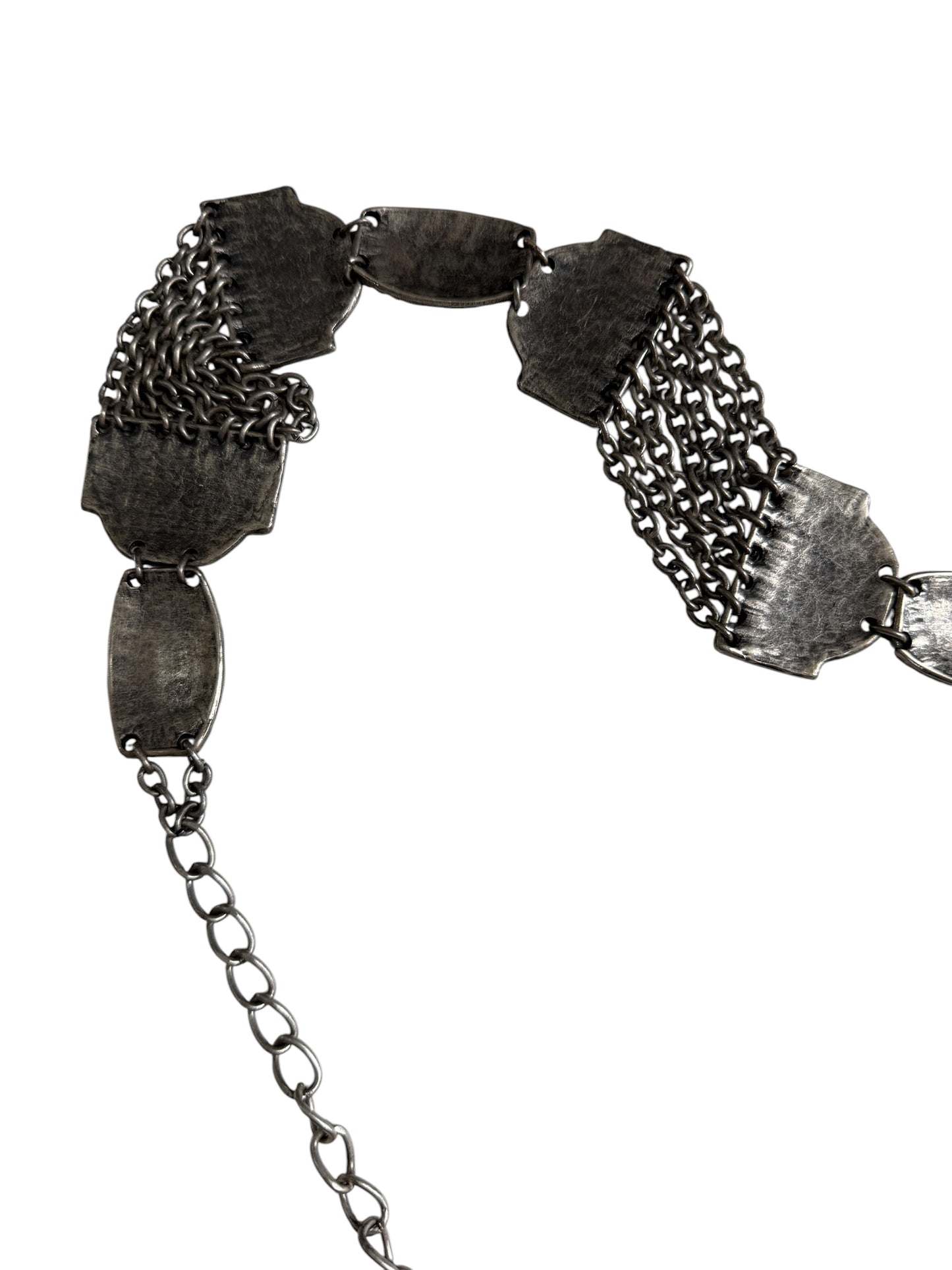 Vintage Gothic Ornate Chain Hip Belt Black Tone Boho Waist Chain Medieval Statement Accessory
