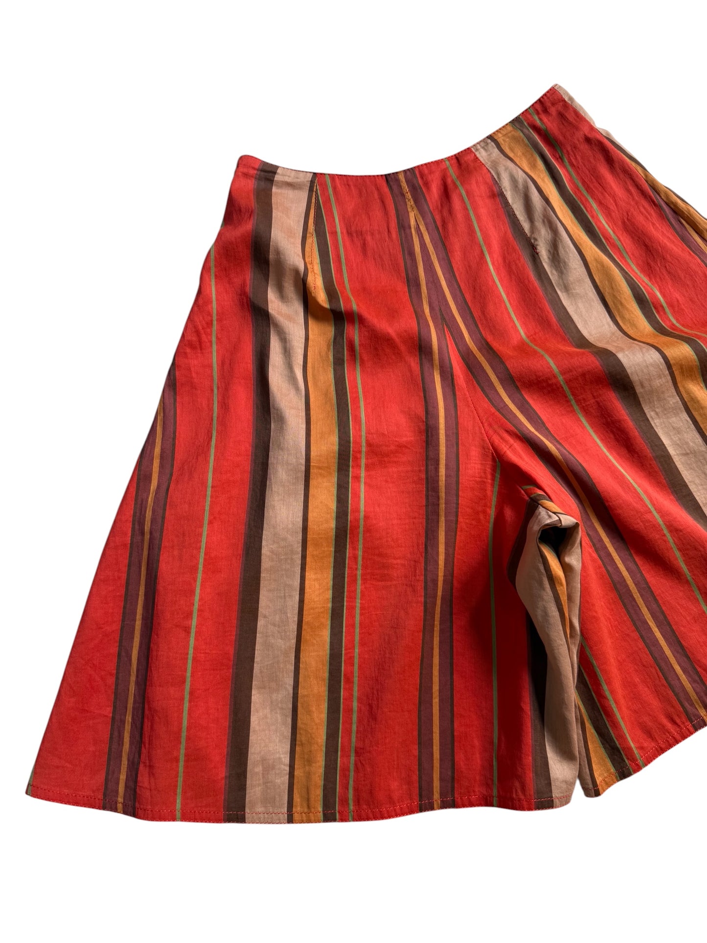 Vintage 1980s-90s MANI by Giorgio Armani Striped Pattern Poplin Shorts