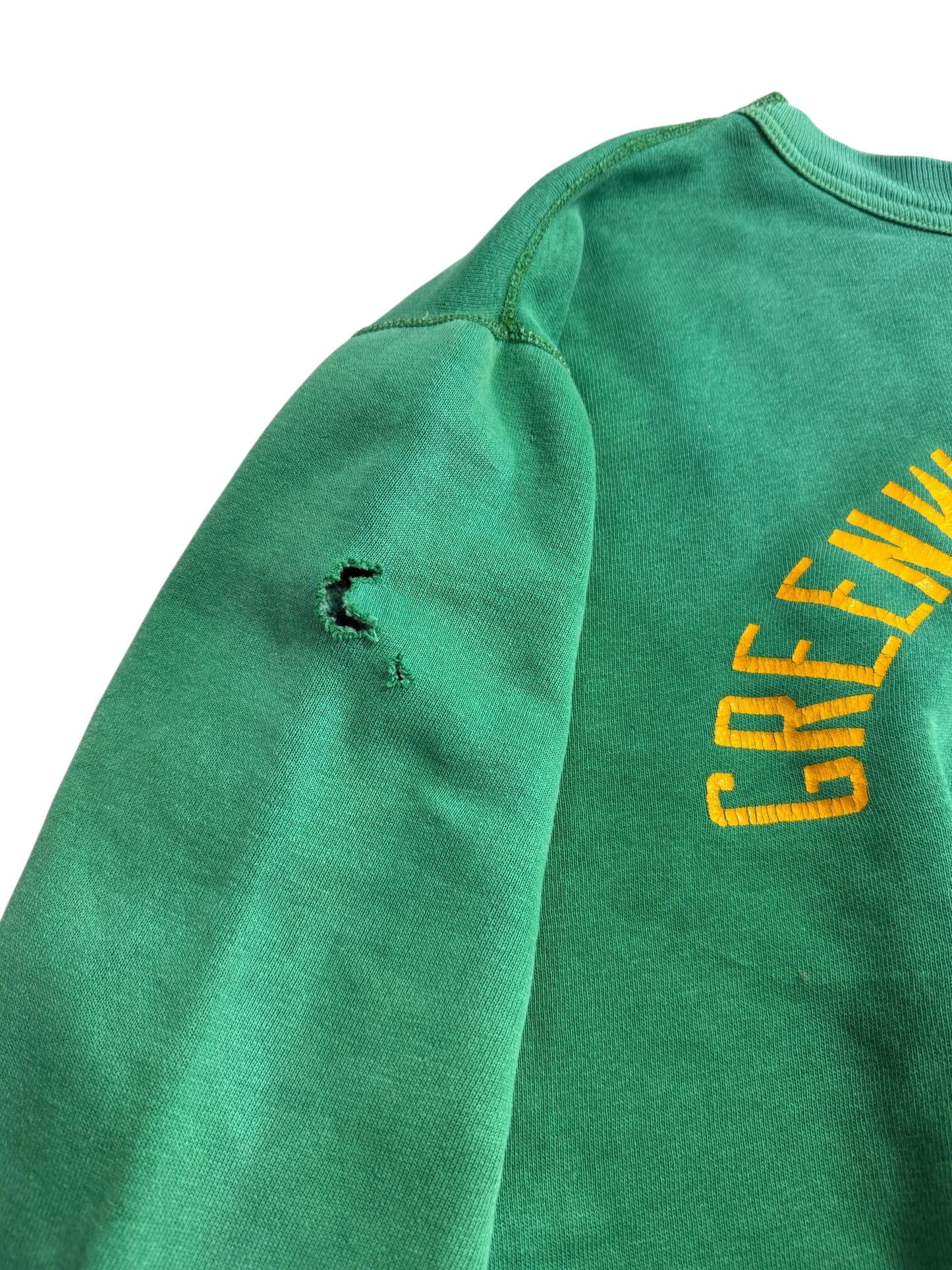 Vintage 1960s Greenwood Emeralds Single V Green Sweatshirt