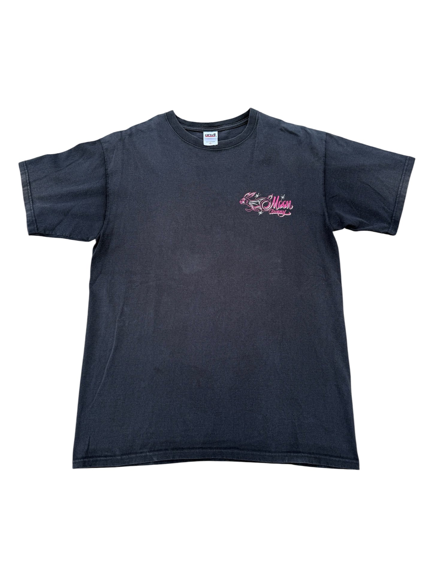 Vintage Y2K Mooneyes Bunny Pinstripe Graphic Tshirt