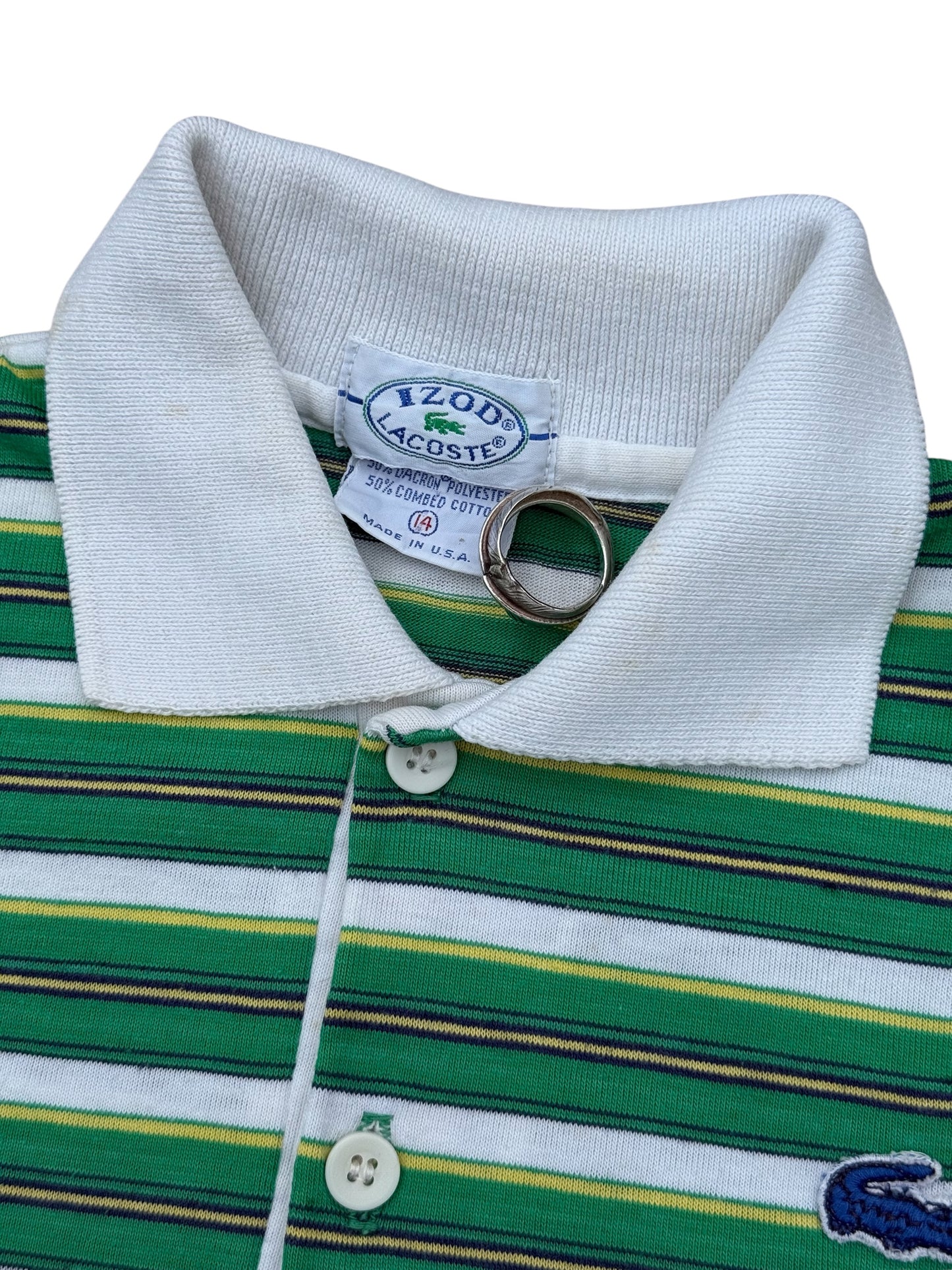 Vintage Izod Lacoste Striped Kids Polo Shirt