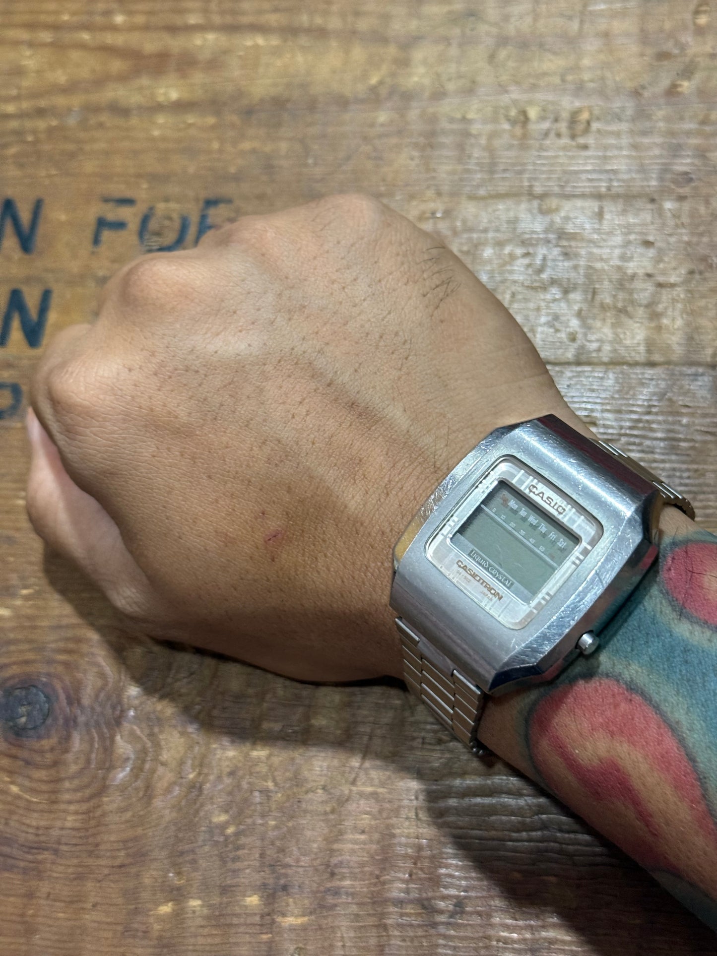Vintage 70s Casio Casiotron Liquid Crystal Japan Watch Junk Not Working For Parts