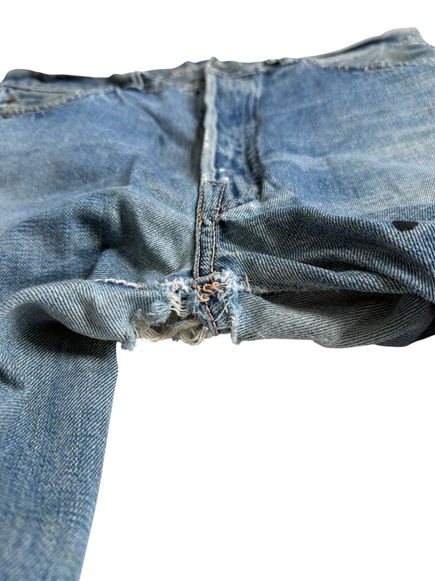 Vintage Warehouse & Co Selvedge Denim Distressed Jeans