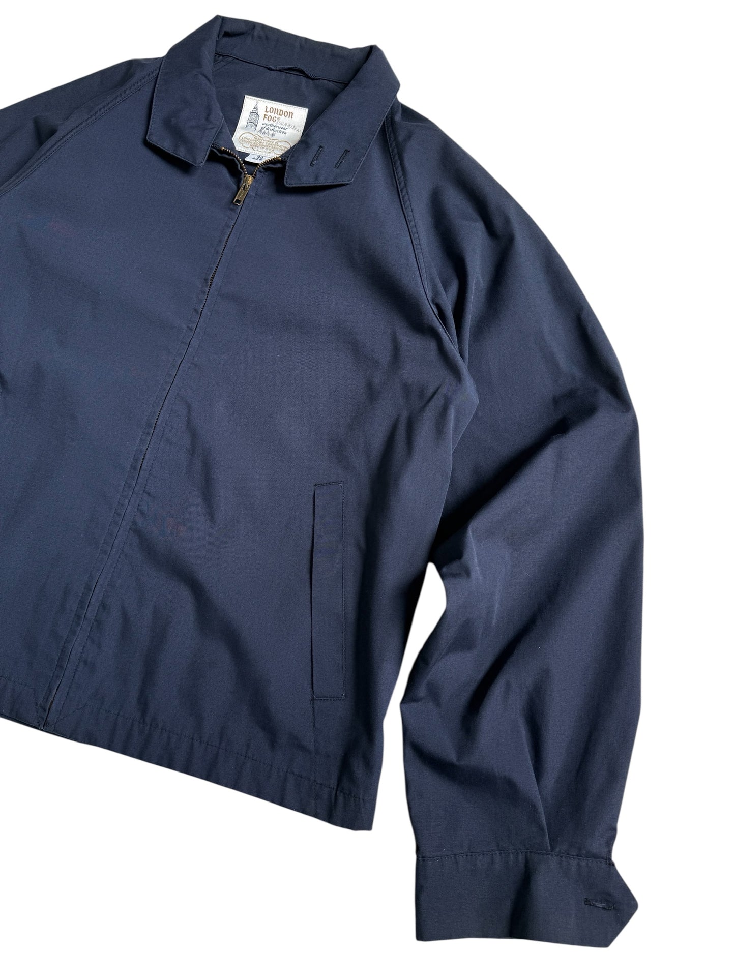 Vintage London Fog Weatherwear Navy Harrington Jacket Made in USA