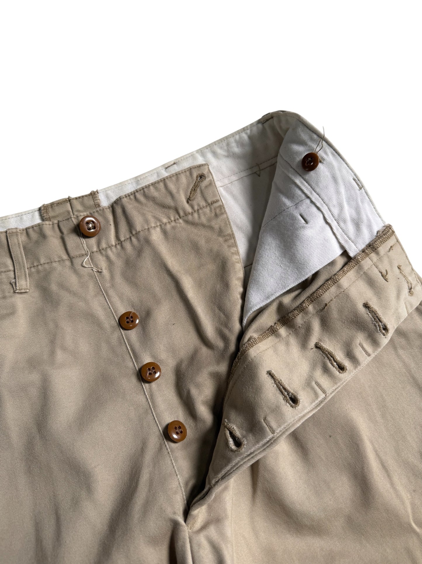 Vintage Toyo Enterprise Japan Military Chino Pants Khaki Beige Workwear Trousers
