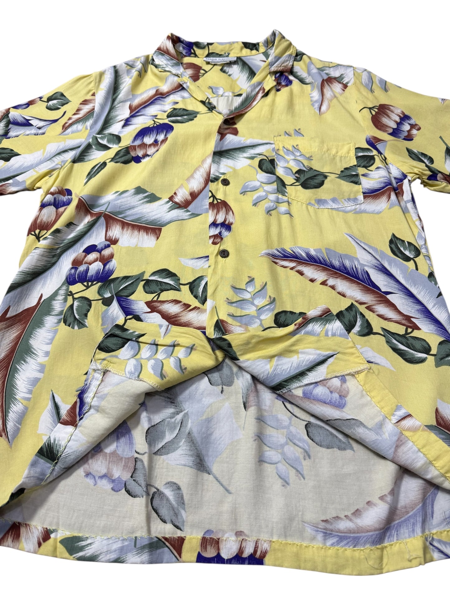 Vintage 1960s-70s Mark Raysten Division Of Malihini Hawaiian Shirt Rayon