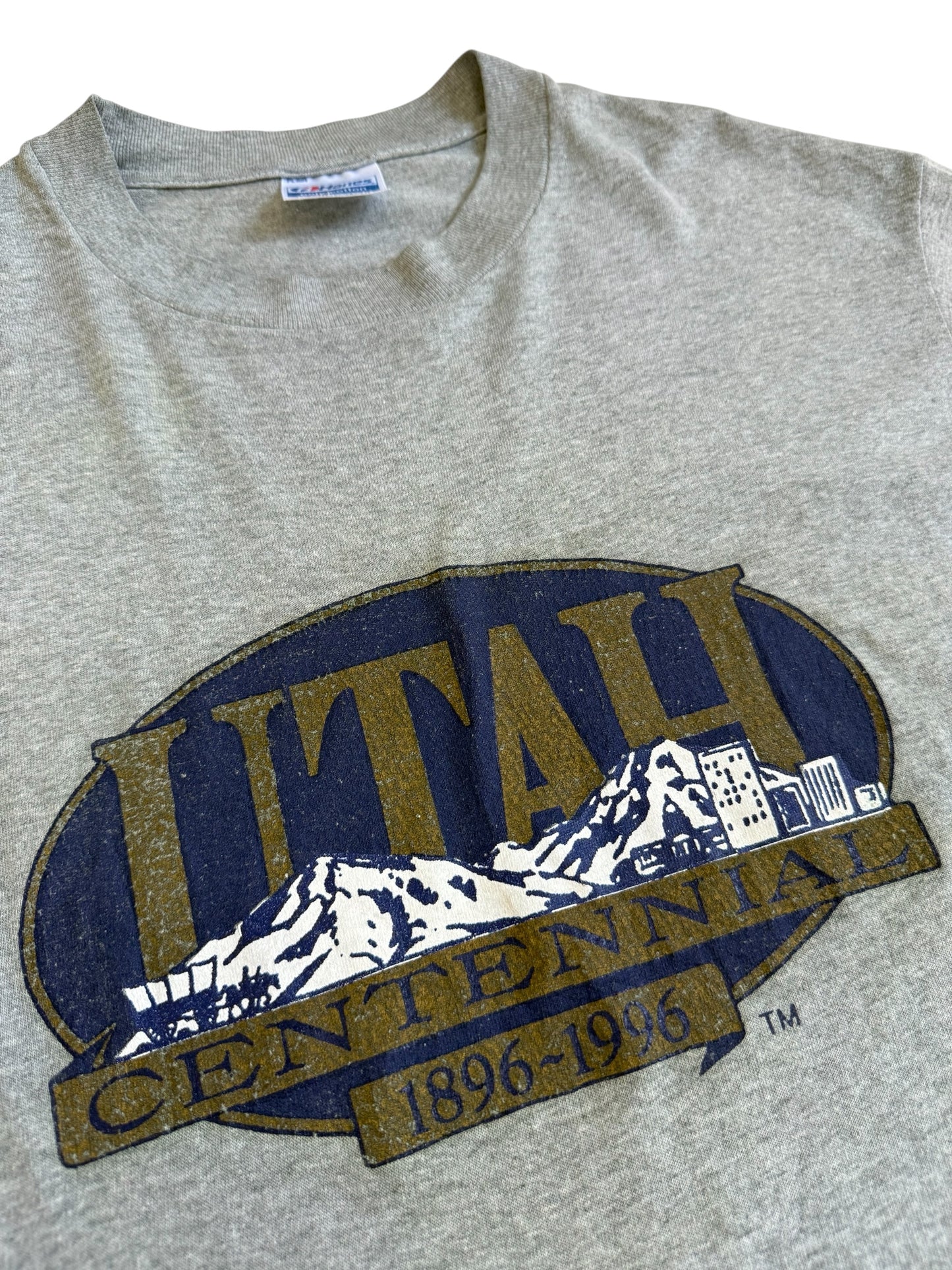 Vintage 90s Utah Centennial 1896-1996 Statehood Graphic Tshirt