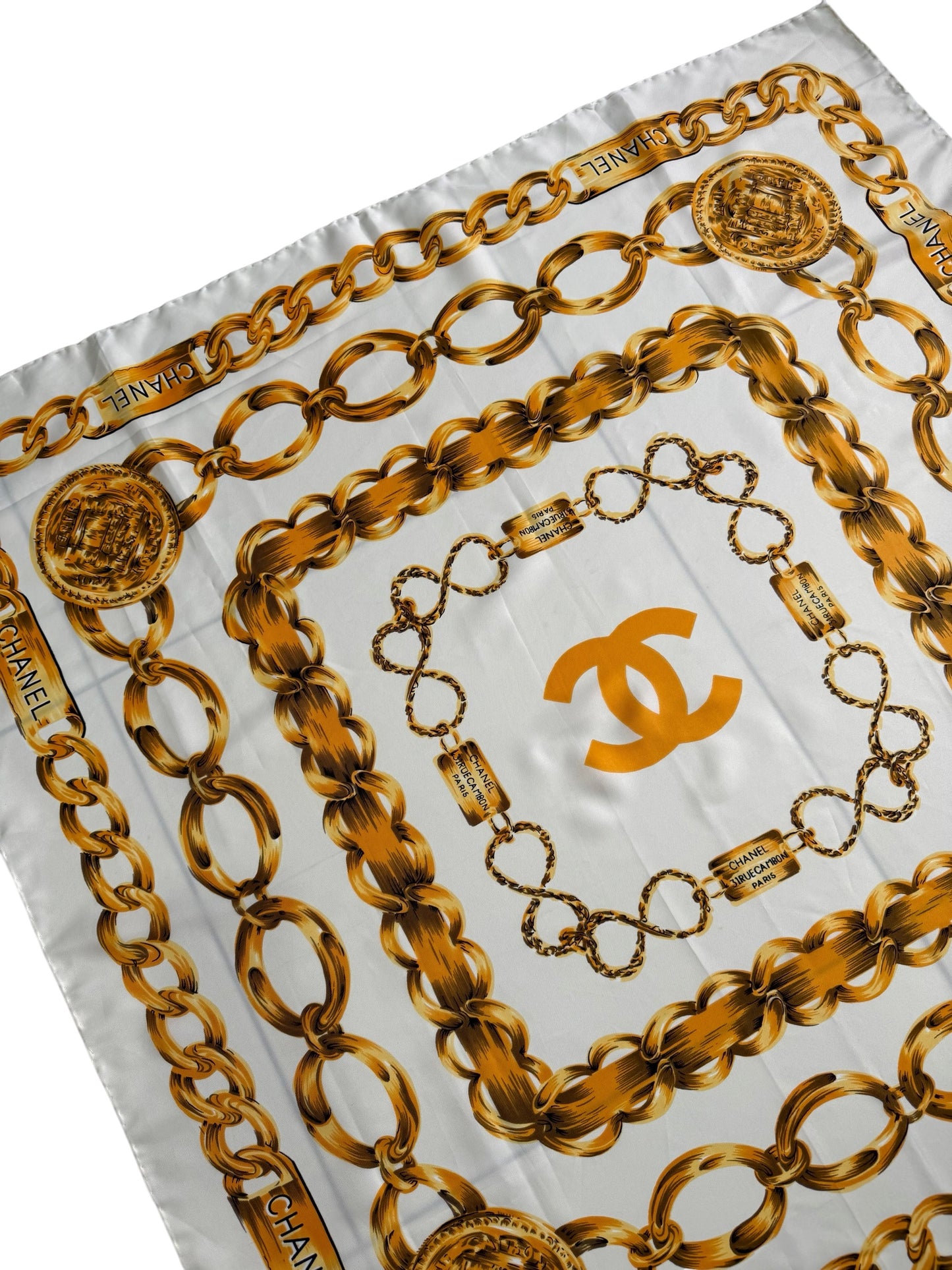 Vintage Chanel Chain Motif Scarf