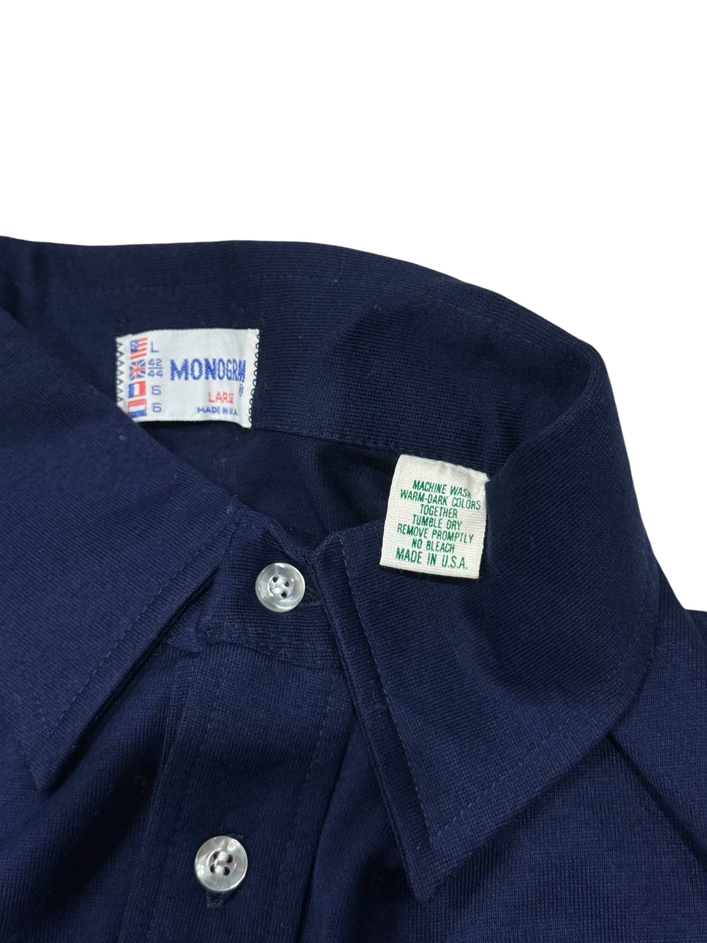 Vintage Monogram Polo Pocket Tee Made In Usa