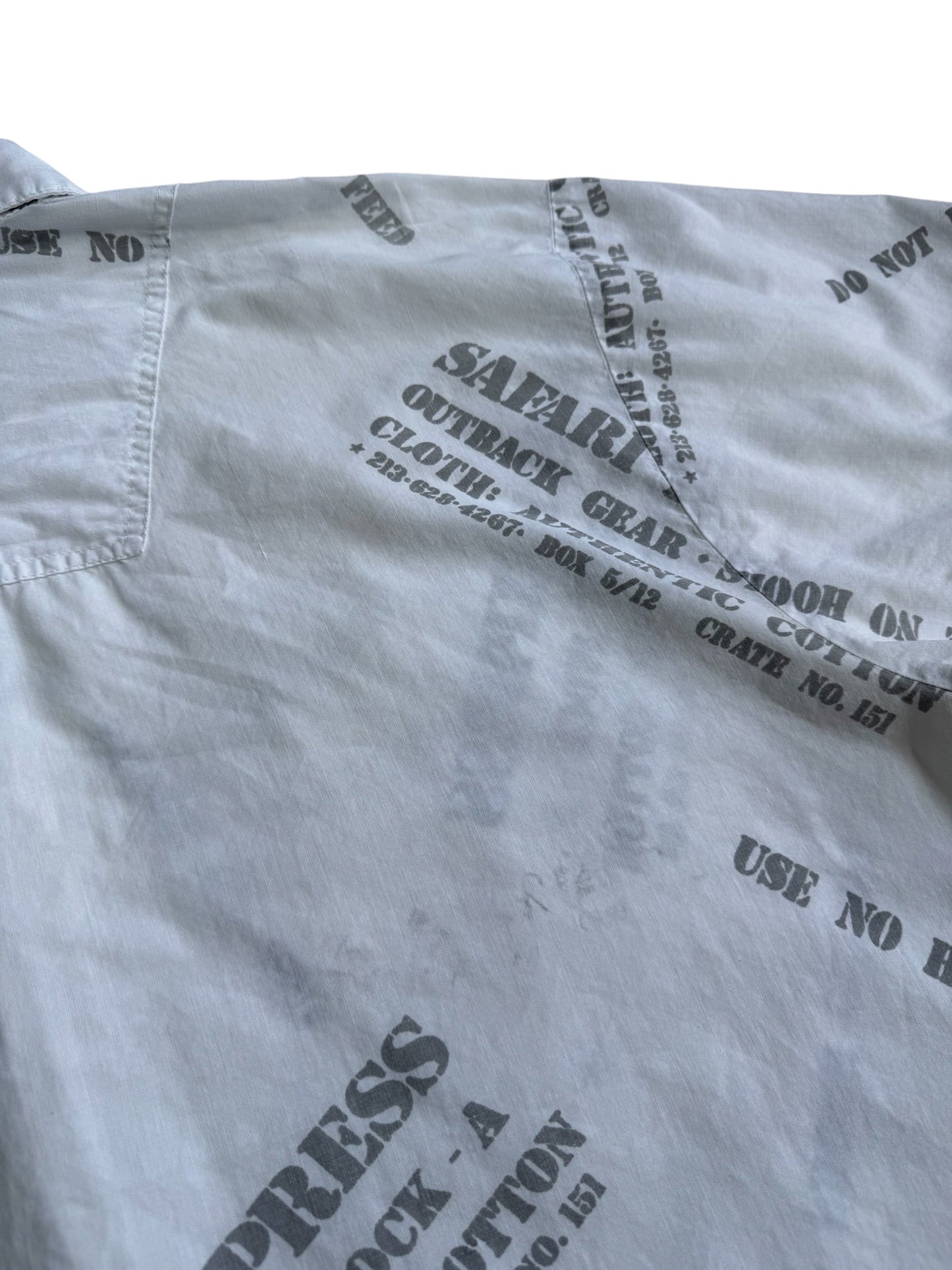 Vintage Safari Express All Over Print Oversized Shirt Made In Usa