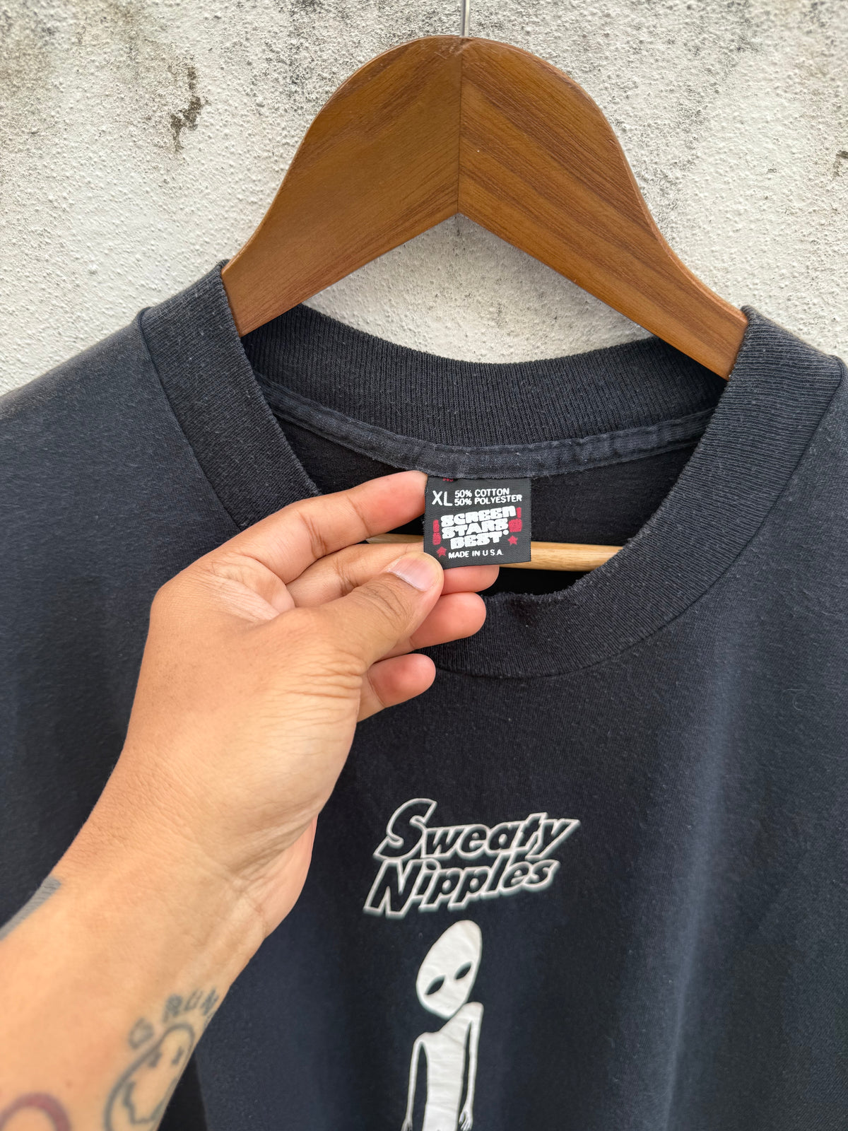 Vintage 90s Sweaty Nipples Punk Industrial Grunge Band Tshirt