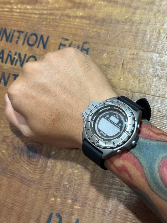 Vintage Casio CPW-401 Japan Watch Junk Not Working For Parts