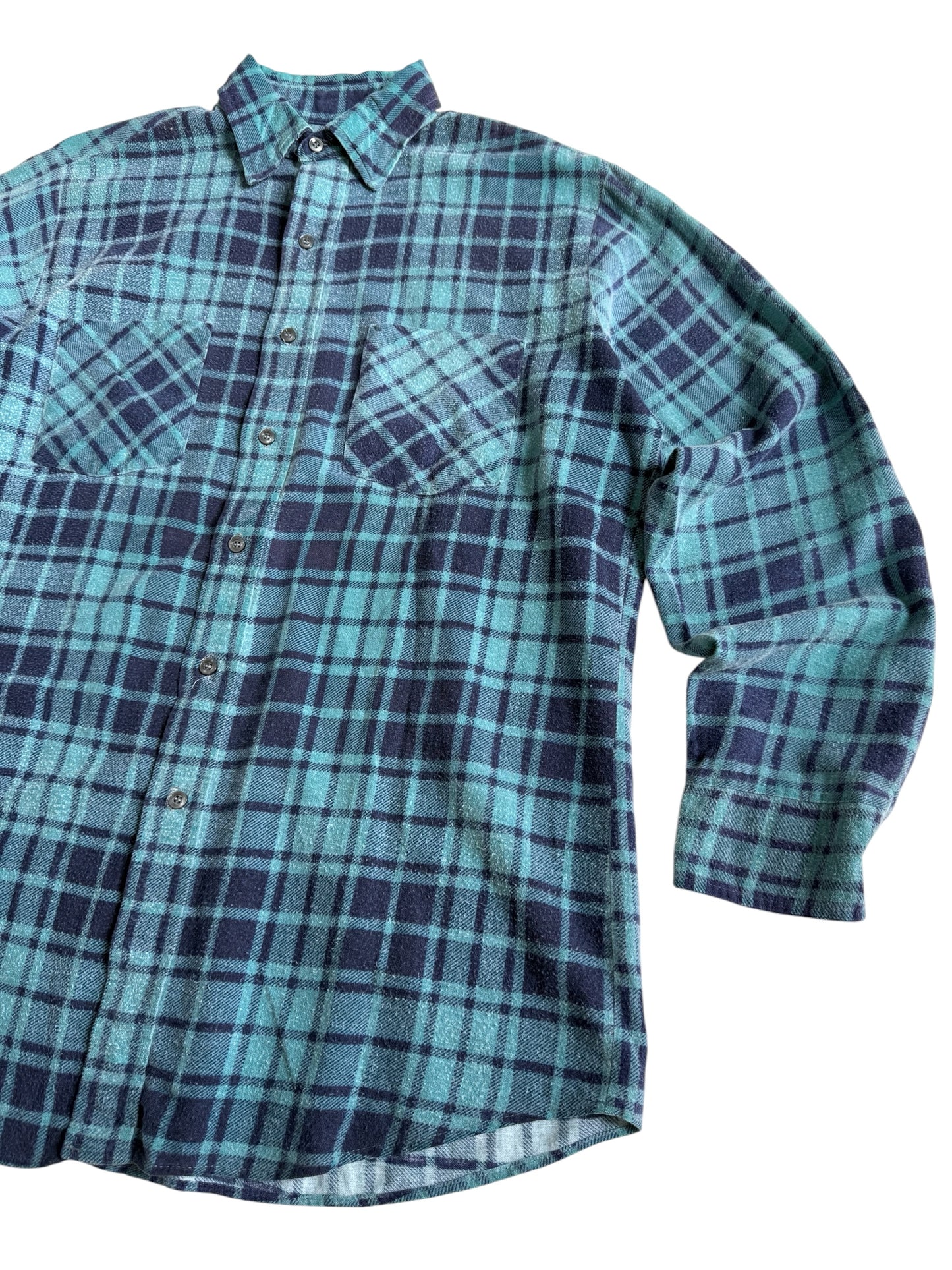 Vintage American Edition Plaid Flannel Shirt Brushed Cotton Workwear