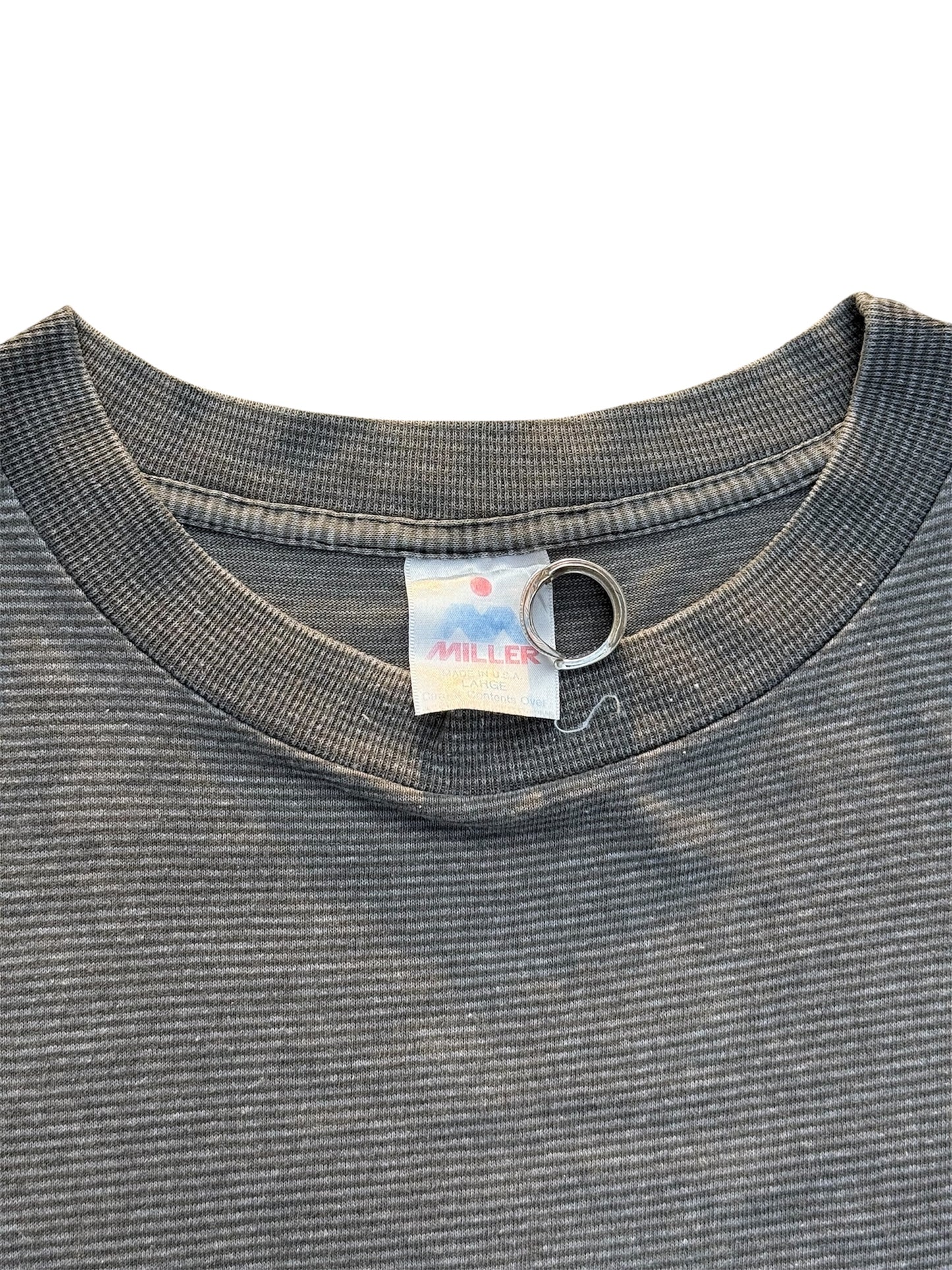 Vintage 1980s Miller Striped Tshirt