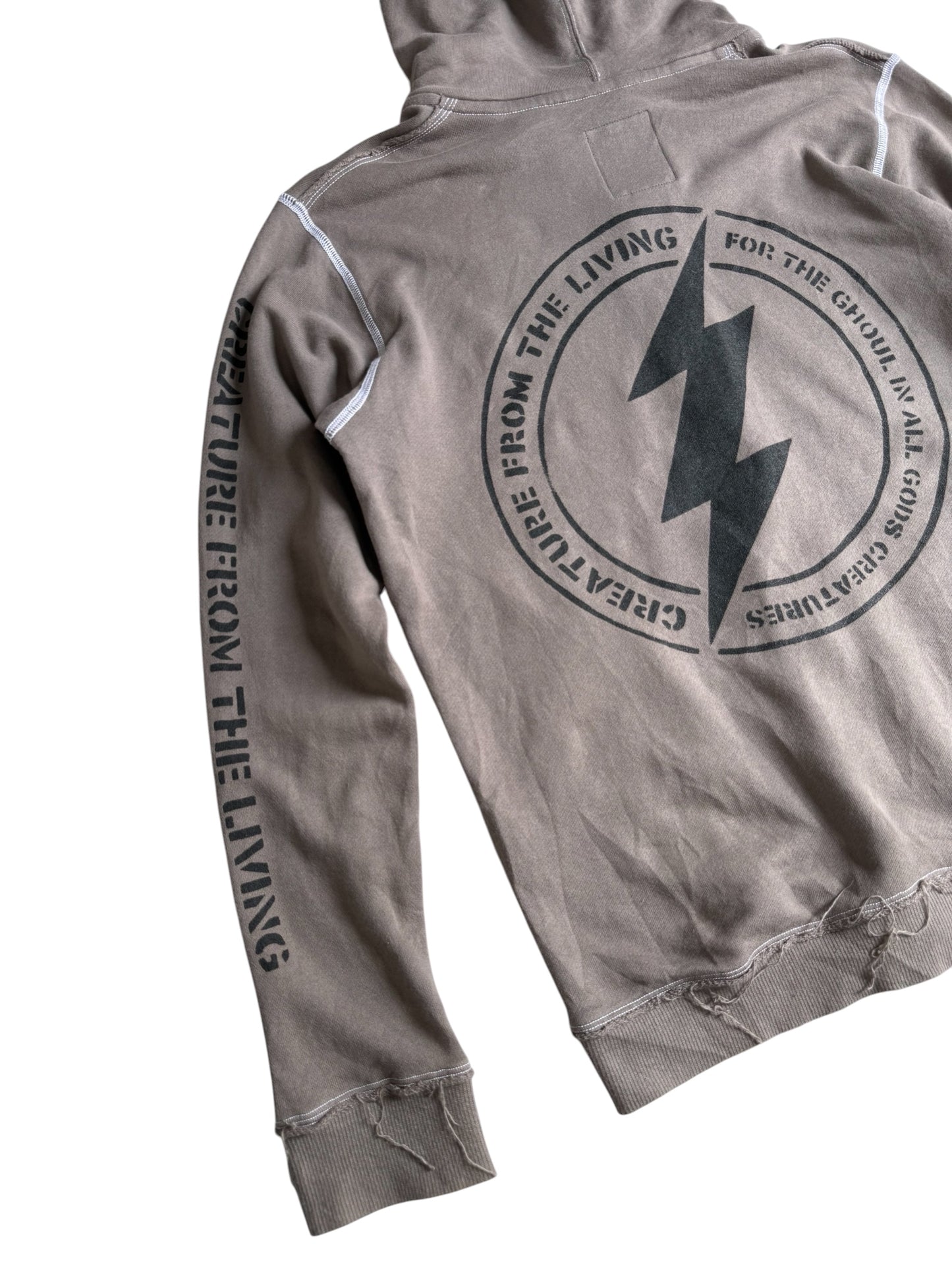 Creature From The Living Lightning Hoodie Distressed Sweatshirt Made in Japan