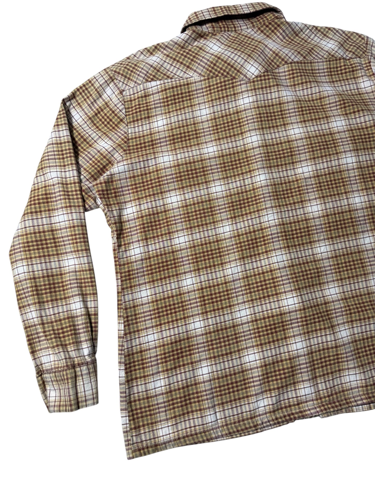 Vintage 1990s Raw Hide Western Plaid Snap Button Shirt