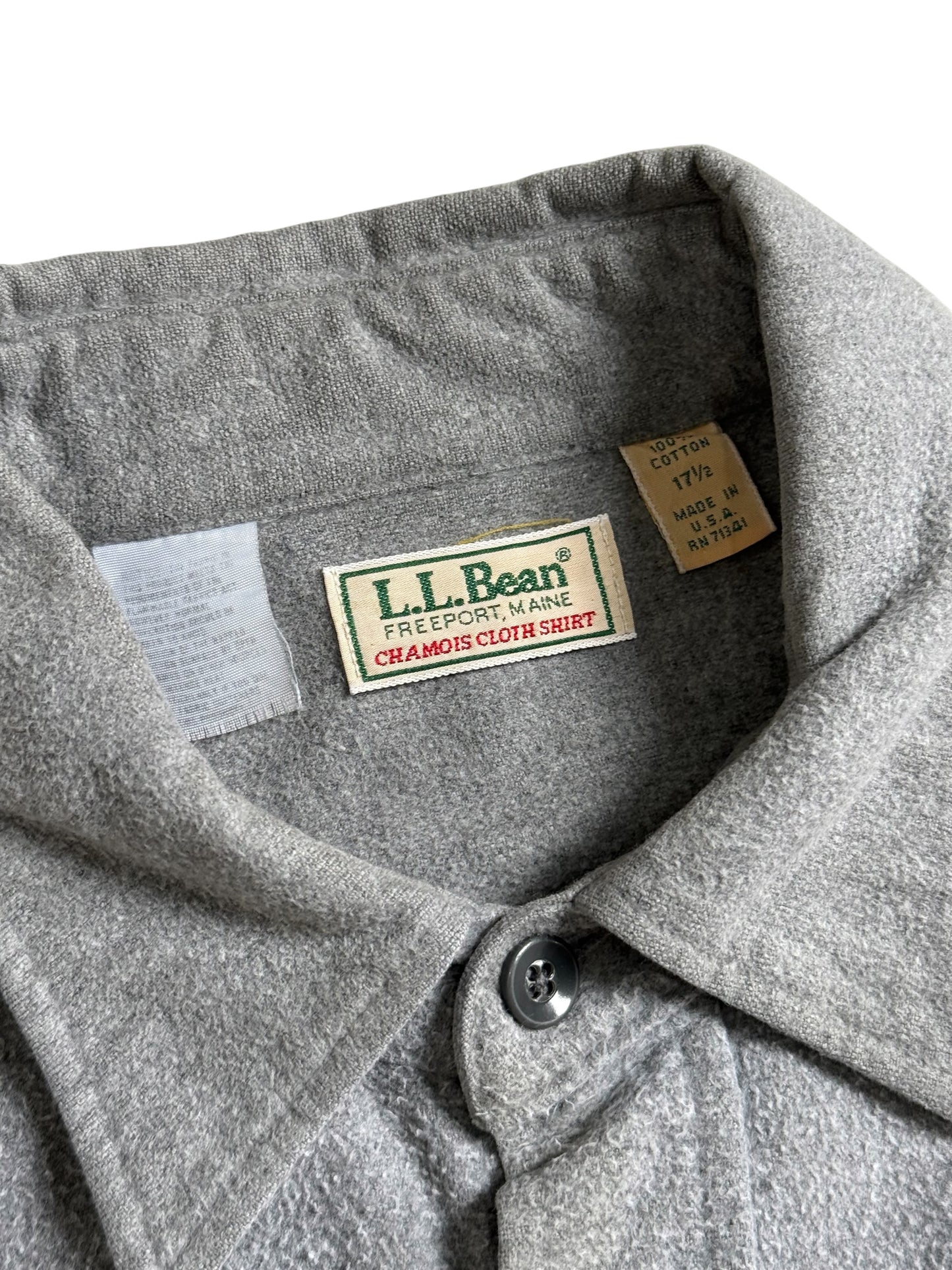 Vintage 80s-90s LL Bean Chamois Cloth Shirt Made in USA