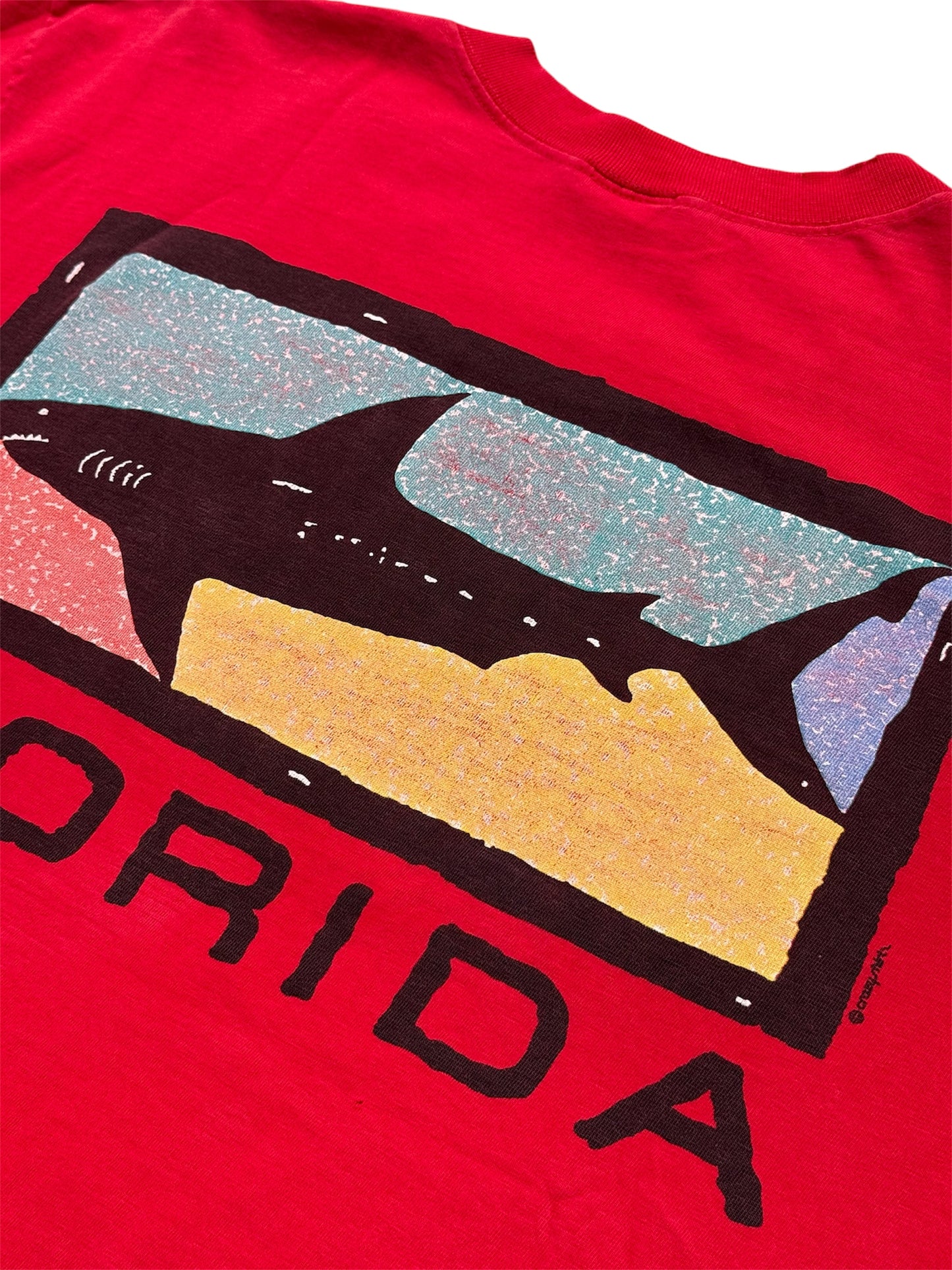Vintage 90s Crazy Shirts Hawaii Florida Shark Tee