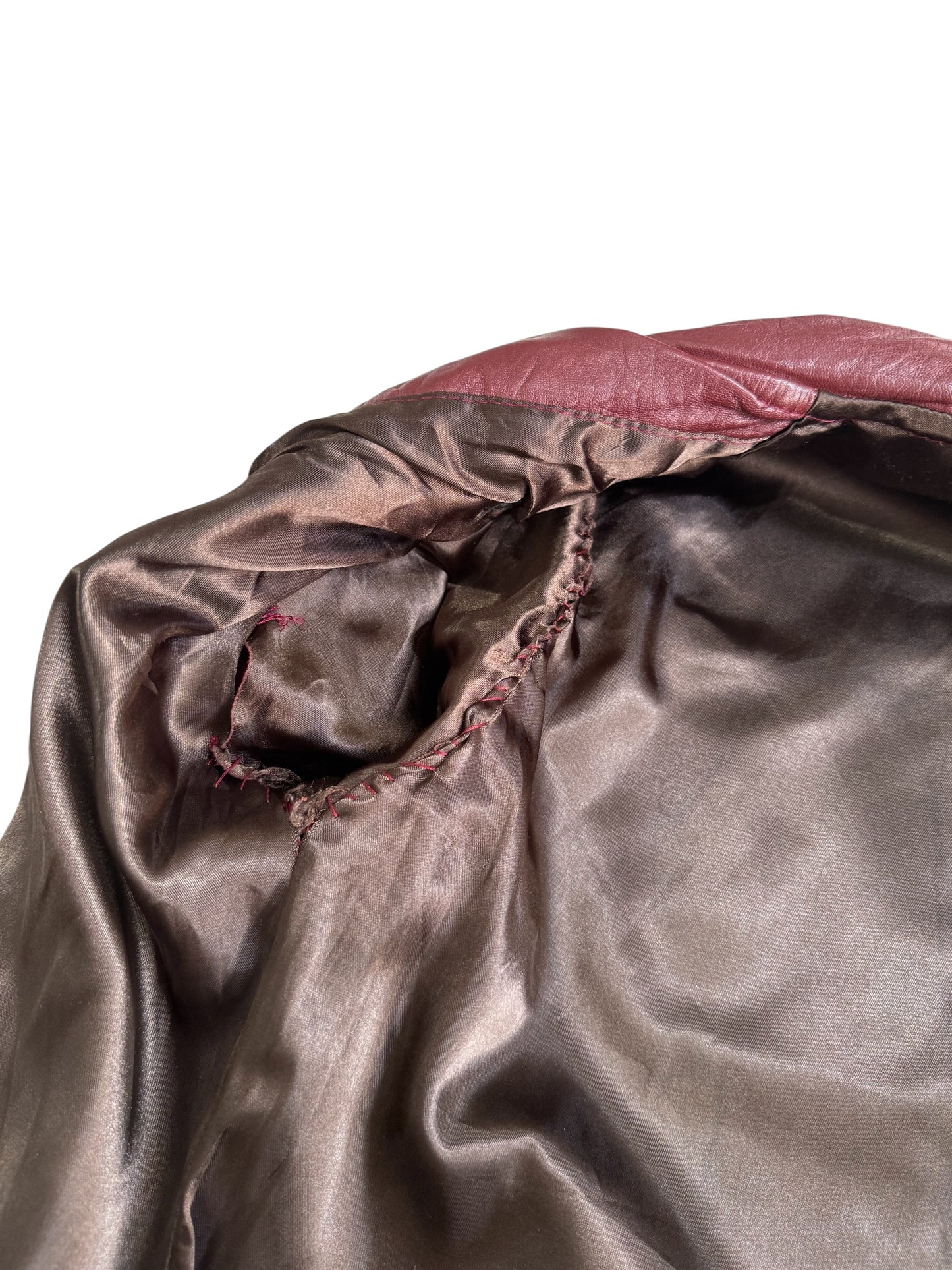 Vintage Burgundy Leather Biker Jacket Women’s Motorcycle Jacket