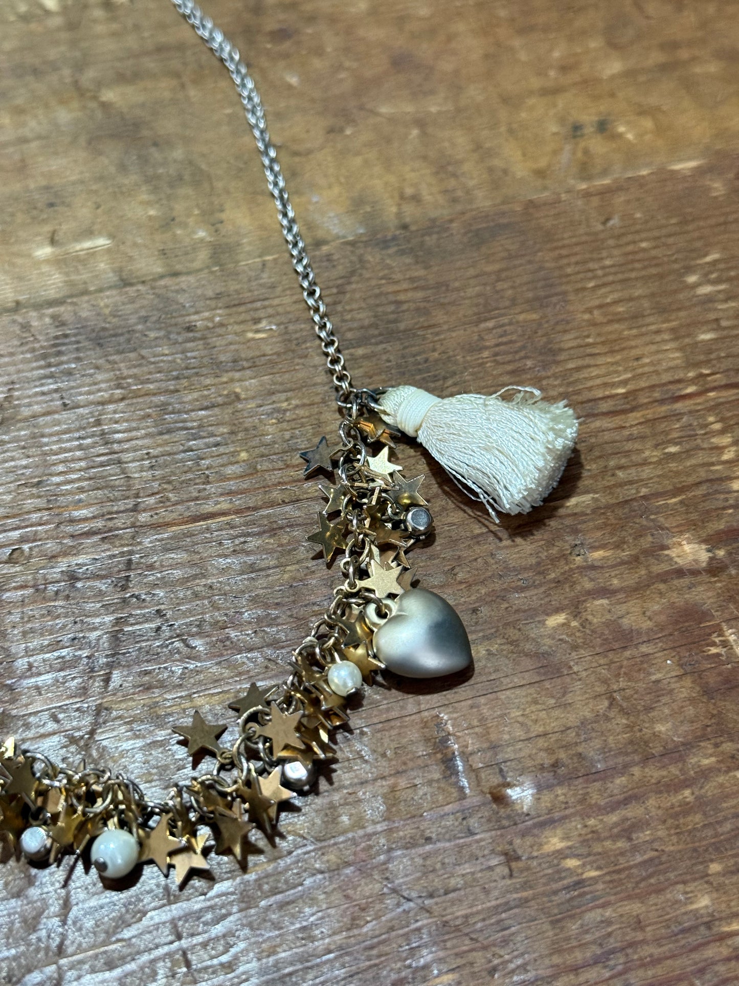 Vintage Sunao Kuwahara Asymmetrical Charm Necklace