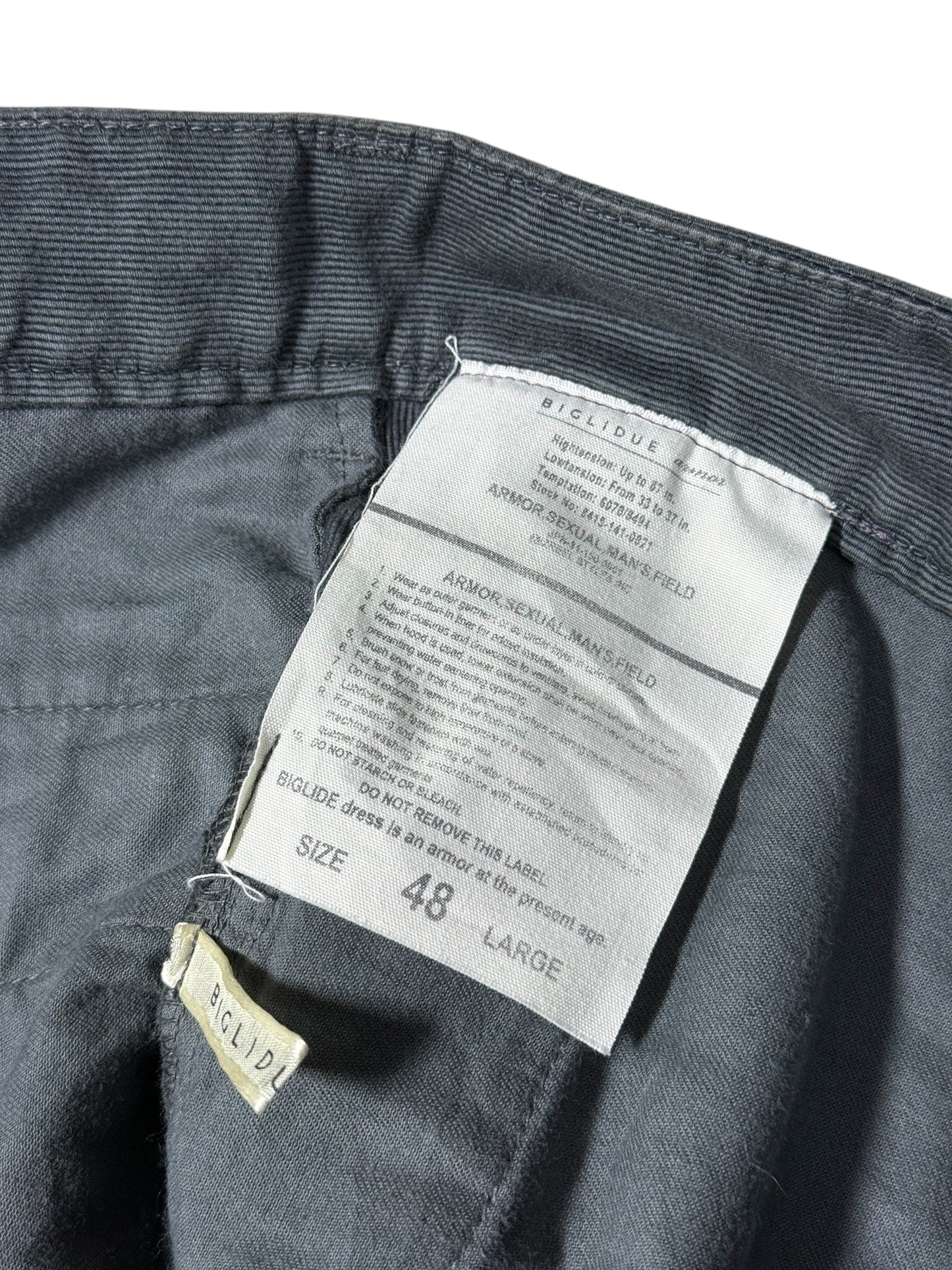 Y2K Biglidue Star Back Zip Pocket Trousers Made In Japan