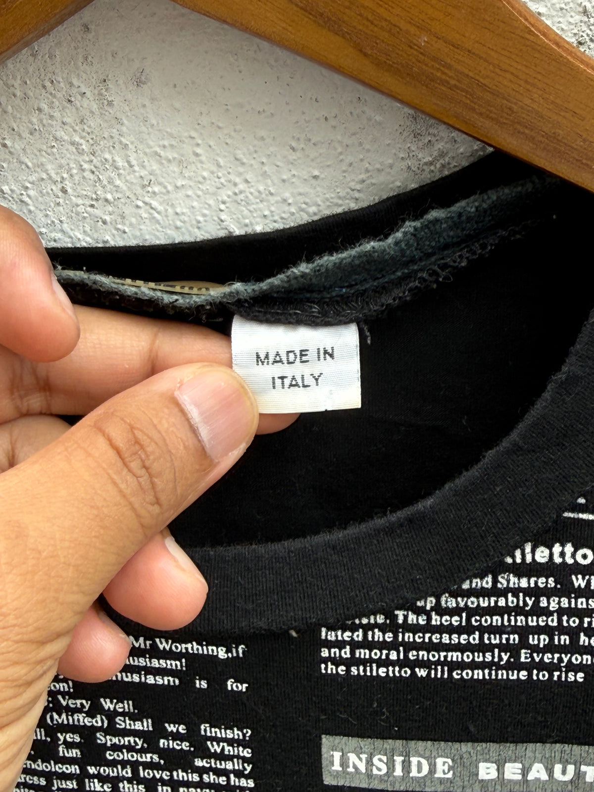 Vintage John Galliano Newspaper Tshirt Made In Italy