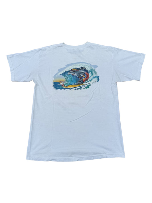 Vintage 90s Surf Shark Graphic Tshirt