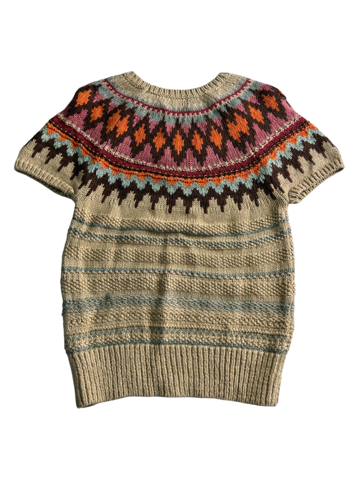Polo Ralph Lauren Jacquard Short Sleeve Knit Sweater