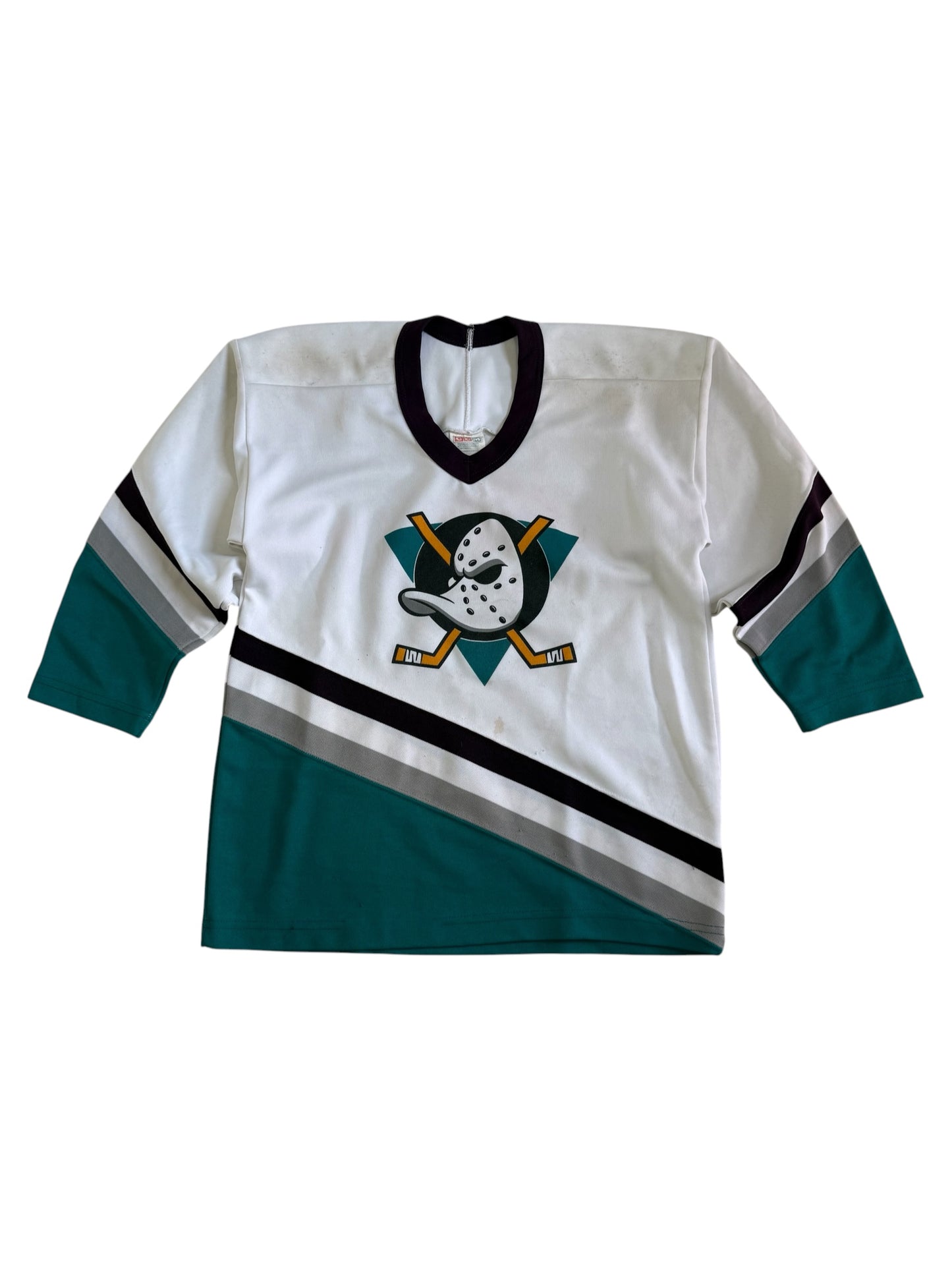 Vintage CCM Anaheim Mighty Ducks Kids Hockey Jersey
