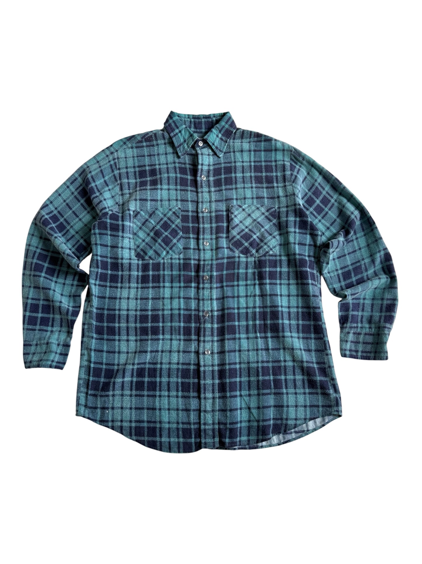 Vintage American Edition Plaid Flannel Shirt Brushed Cotton Workwear