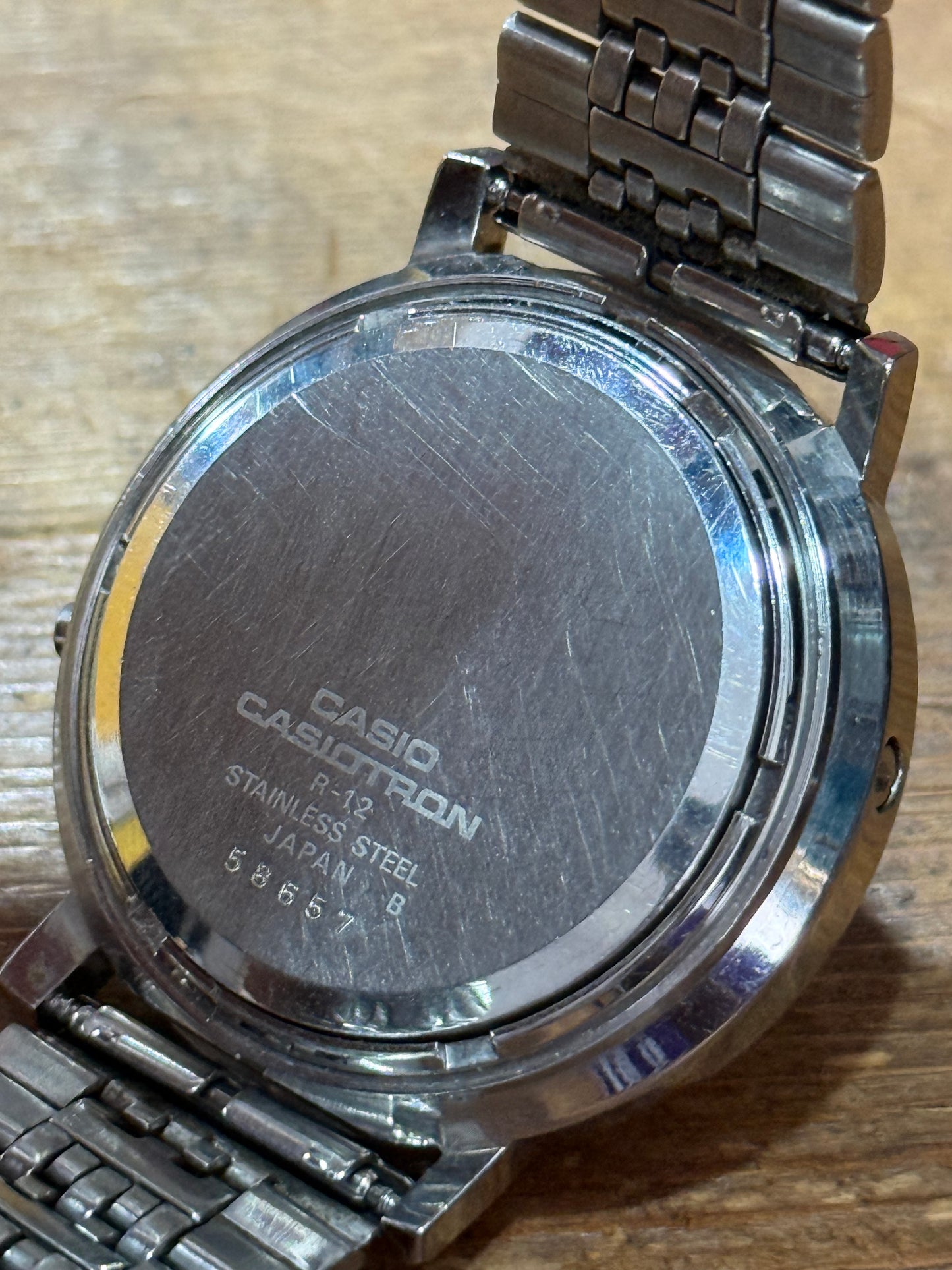 Vintage Casio R-12 Casiotron Japan Watch Junk Not Working For Parts