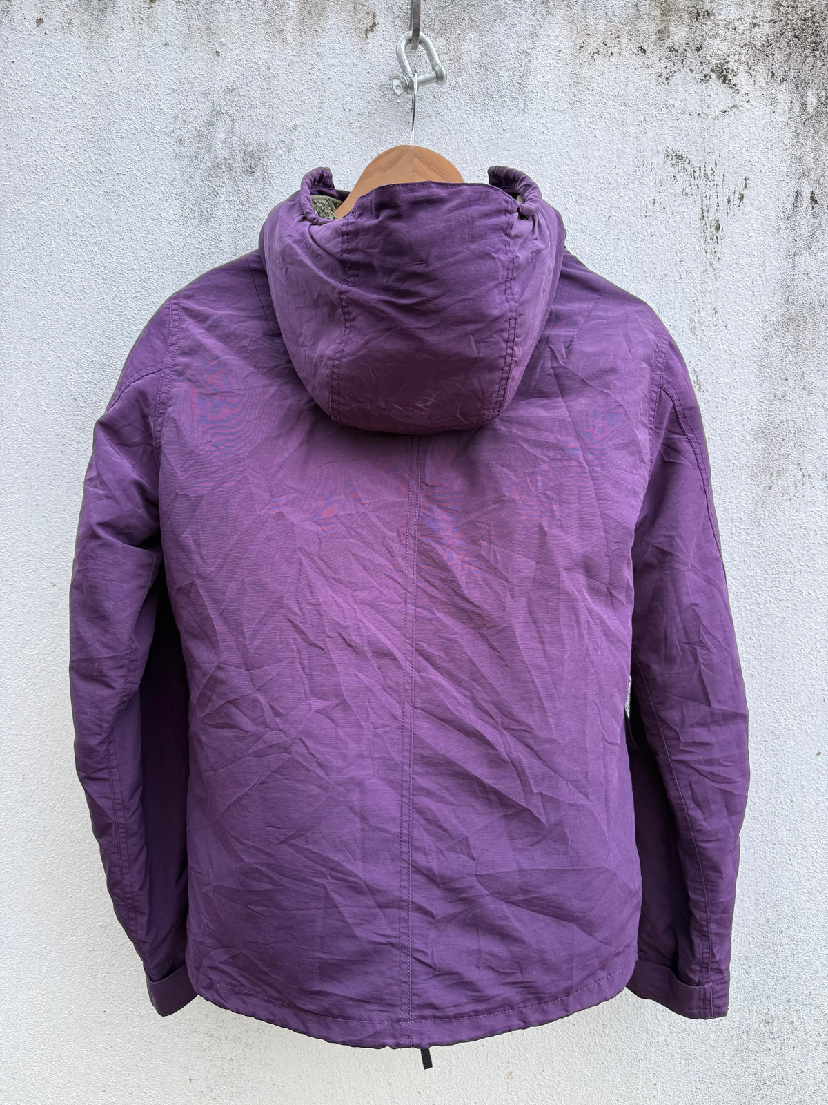 FREAK’S STORE Japan Purple 2 in 1 Hooded Parka Jacket Sherpa Fleece Vest