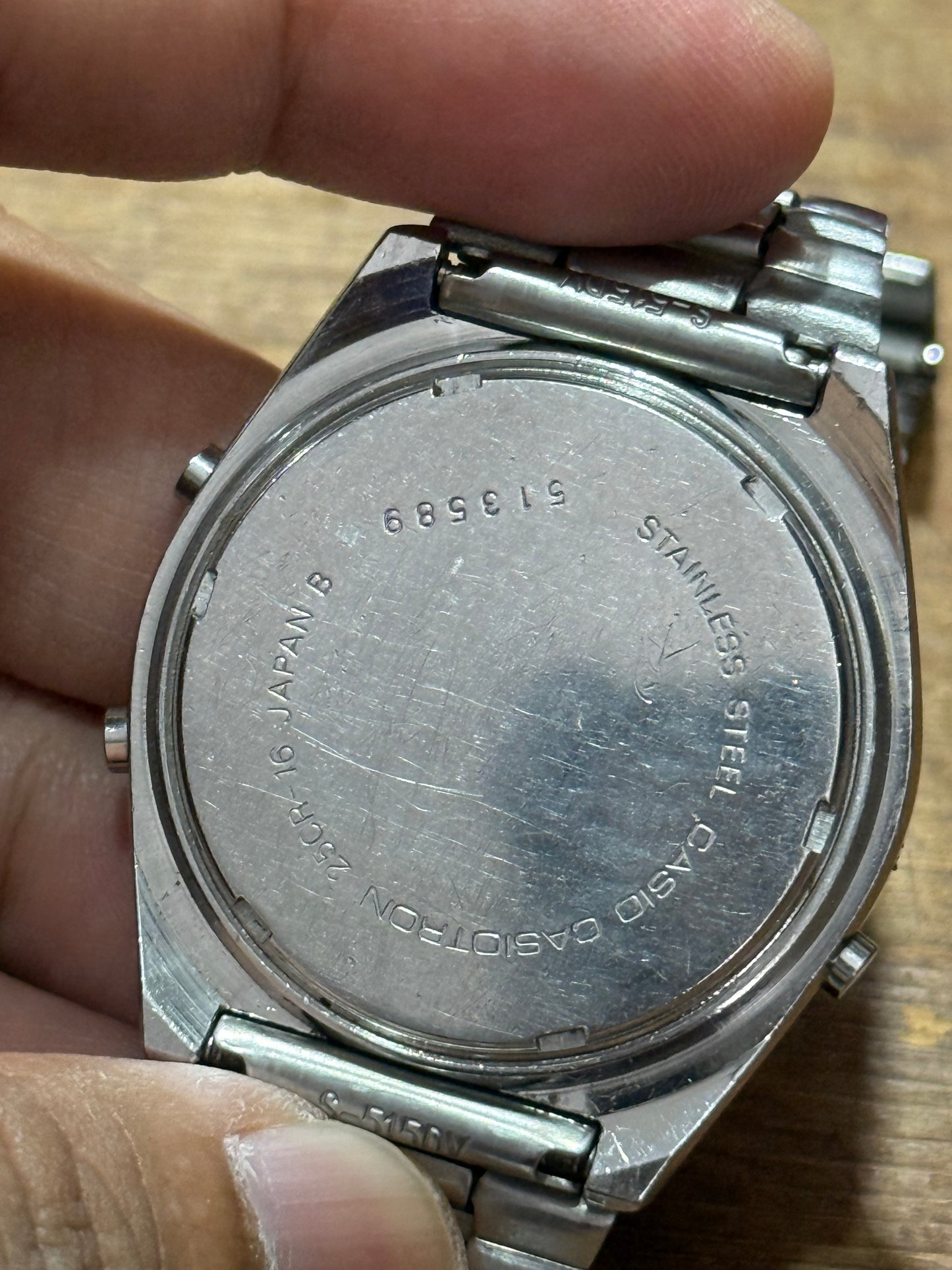 Vintage Casio 25CR-16 Casiotron Japan Watch Junk Not Working For Parts
