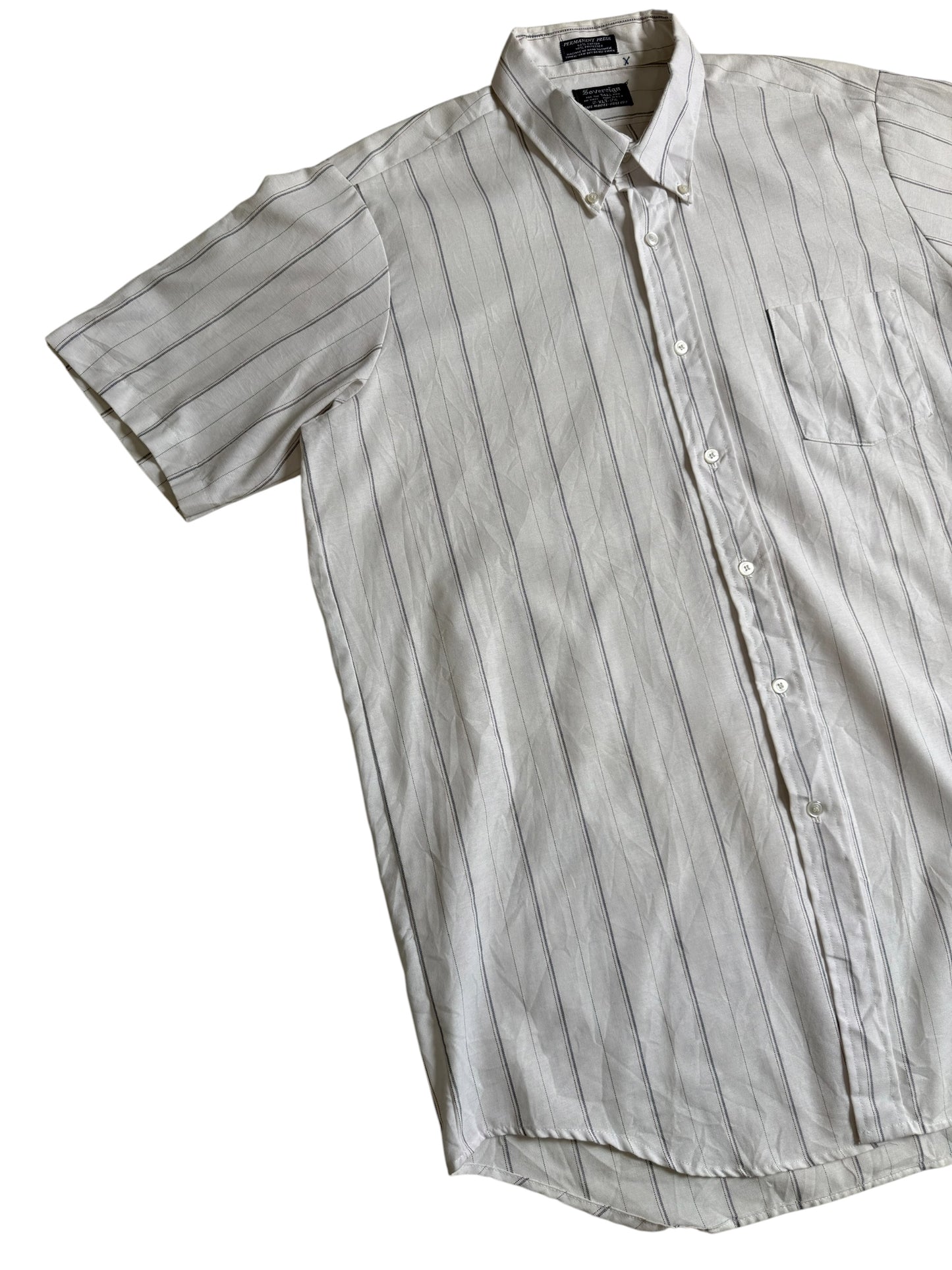 Vintage Sovereign Permanent Press Button Down Shirt Made In Usa