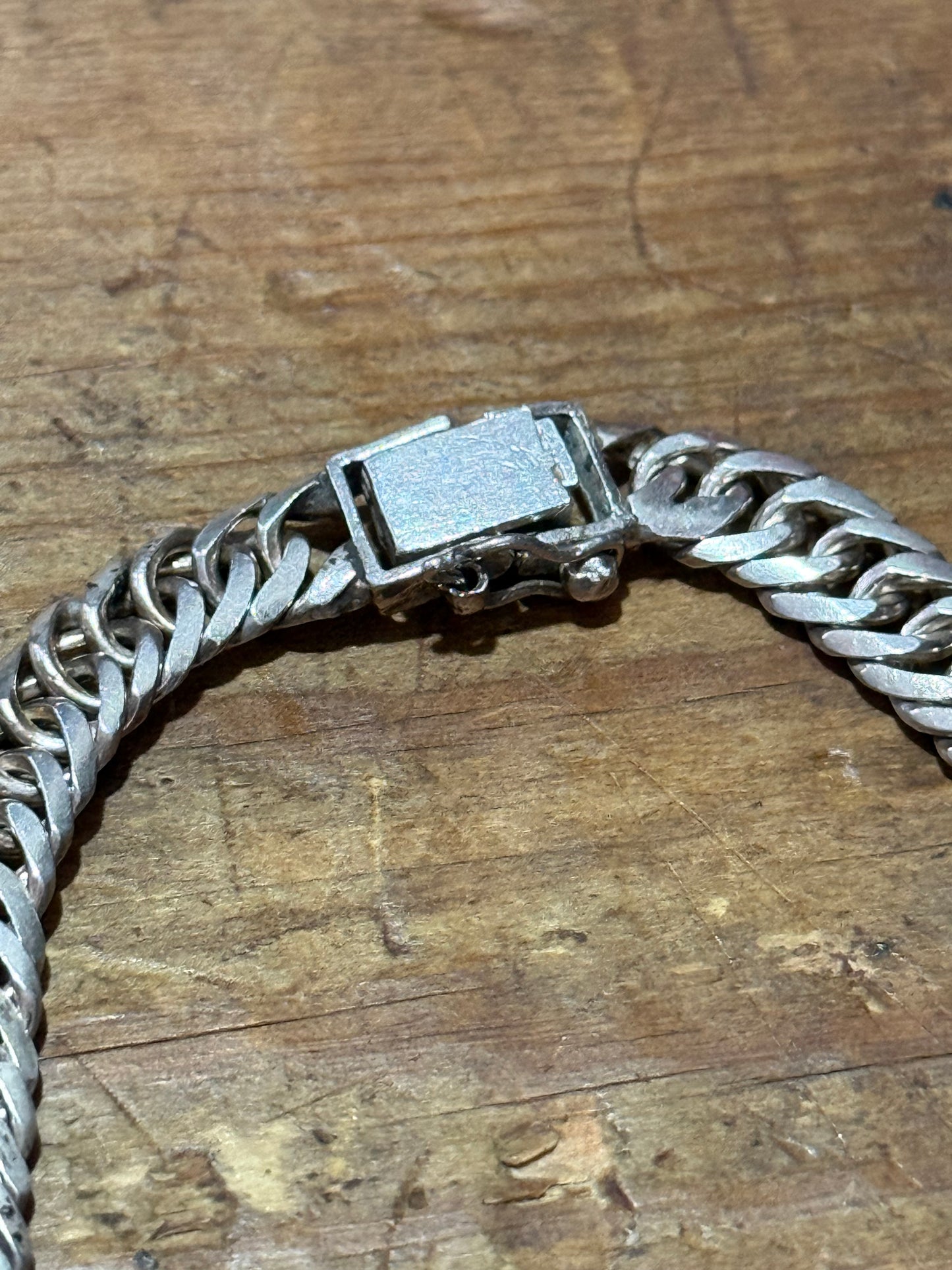 Sterling Silver Double Chain Necklace Box Clasp