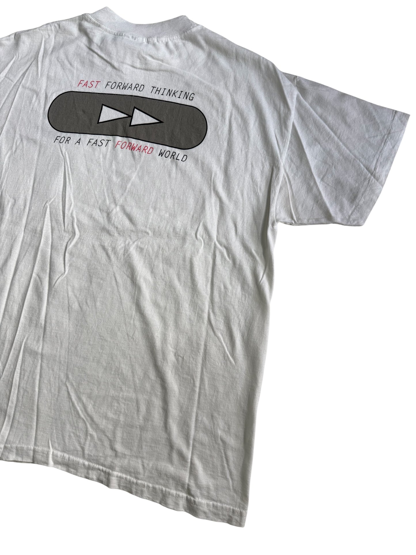 Vintage 90s TDK Fast Forward Promo Tshirt Murina USA Cassette Tape VHS Tee