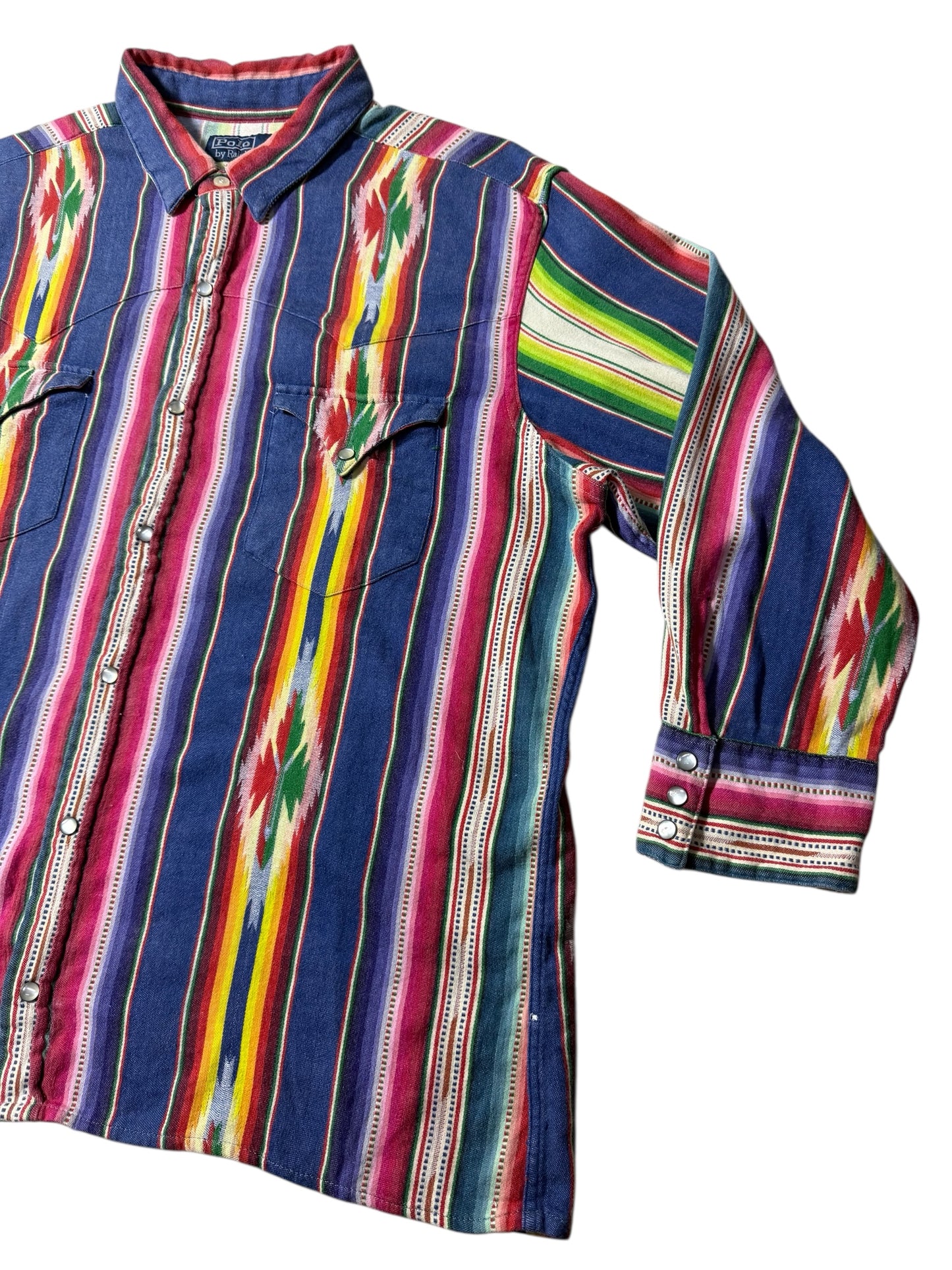 Vintage Polo Ralph Lauren Serape Stripe Western Shirt