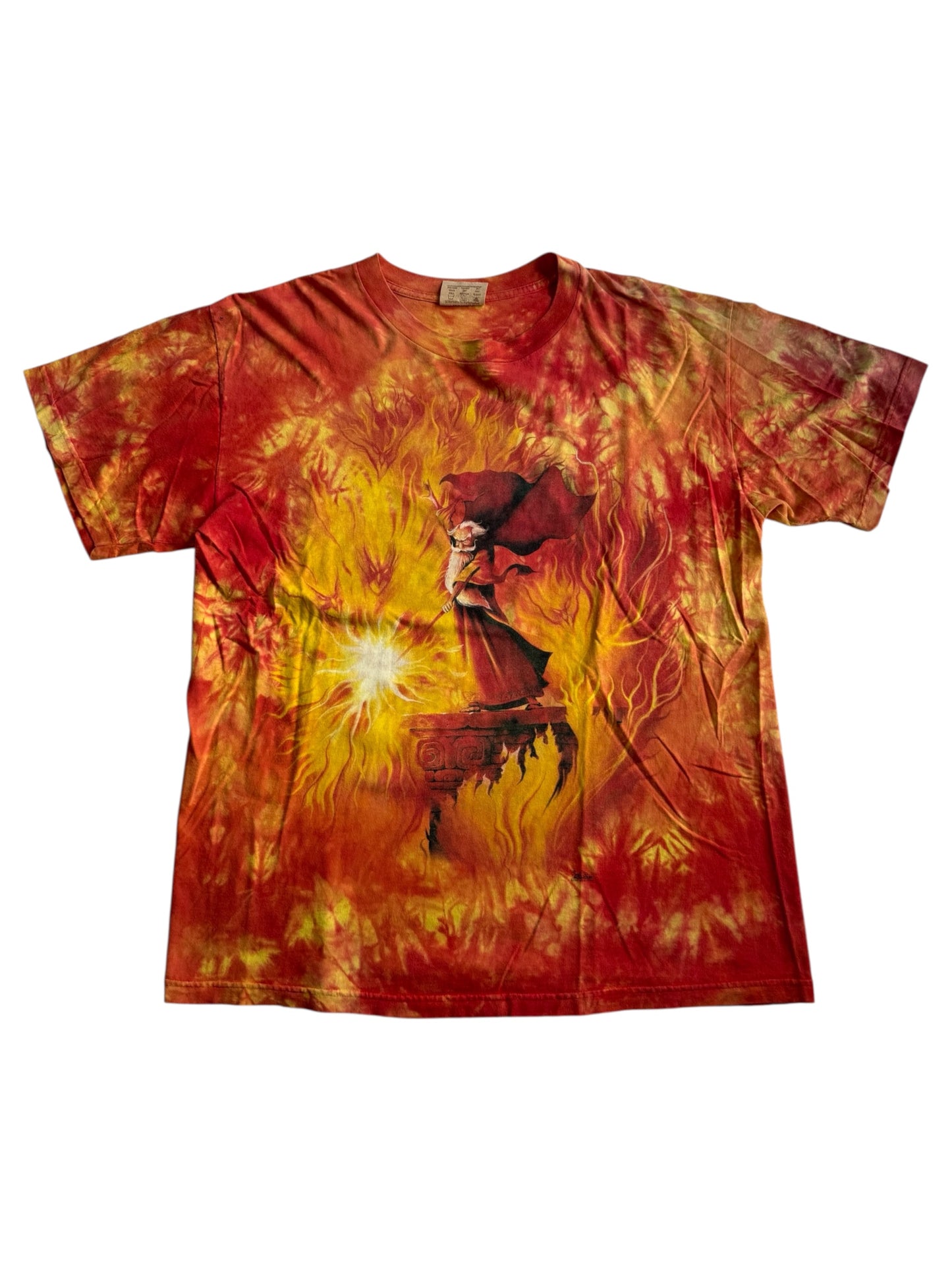 Vintage The Mountain Wizard Fire Graphic Tshirt Tie Dye