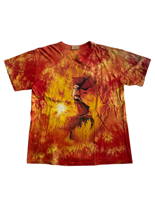 Vintage The Mountain Wizard Fire Graphic Tshirt Tie Dye