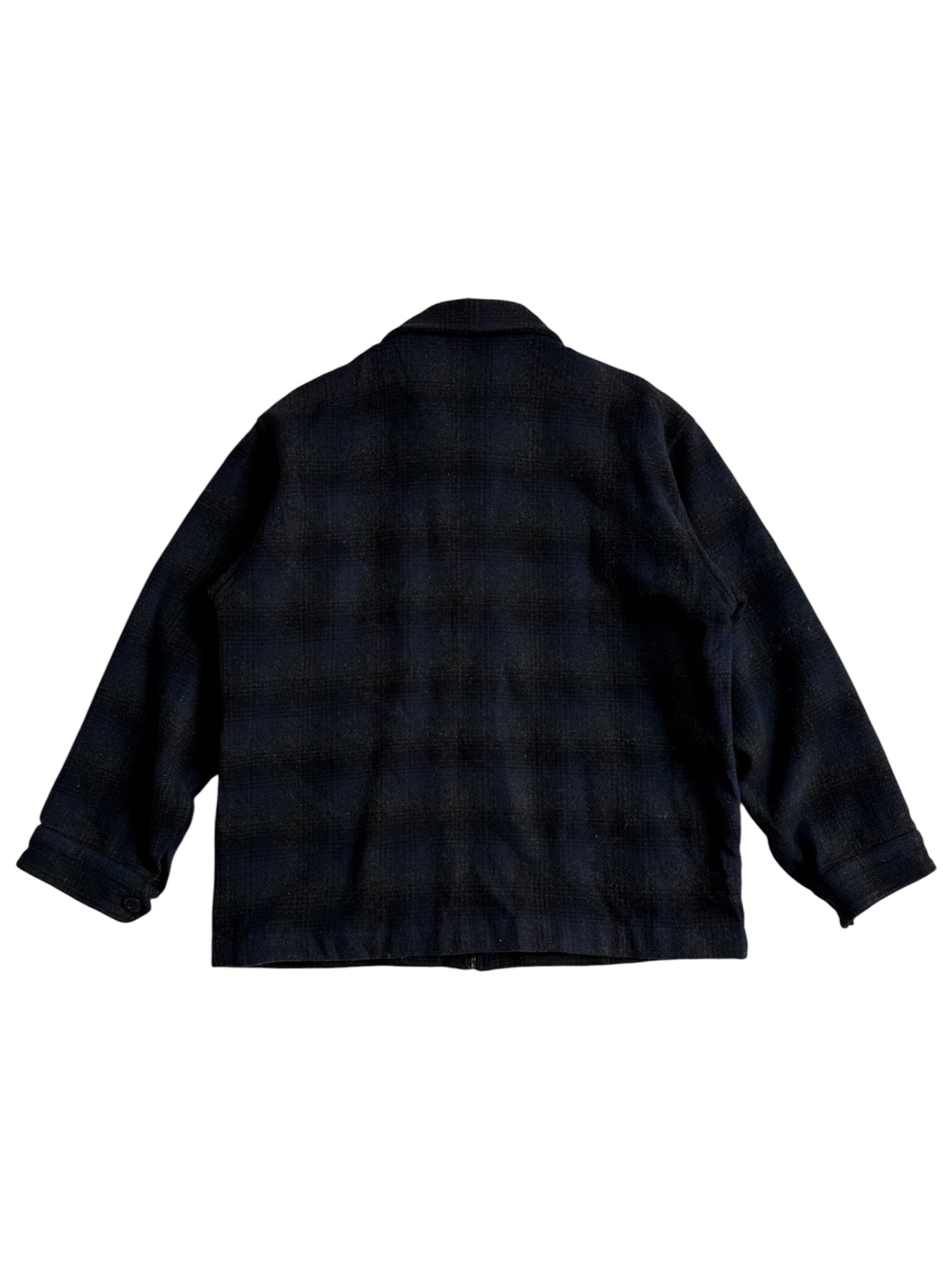 Vintage OshKosh B’gosh Wool Shadow Plaid Zip Jacket