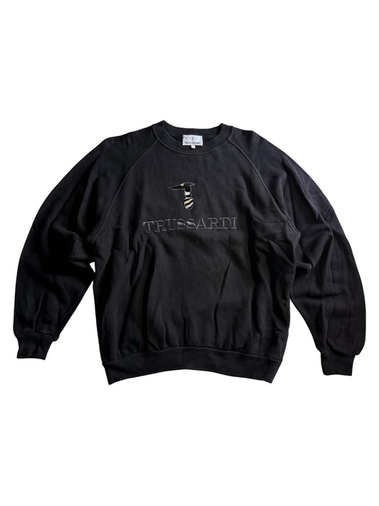 Vintage Trussardi Made in Italy Embroidered Logo Sweatshirt