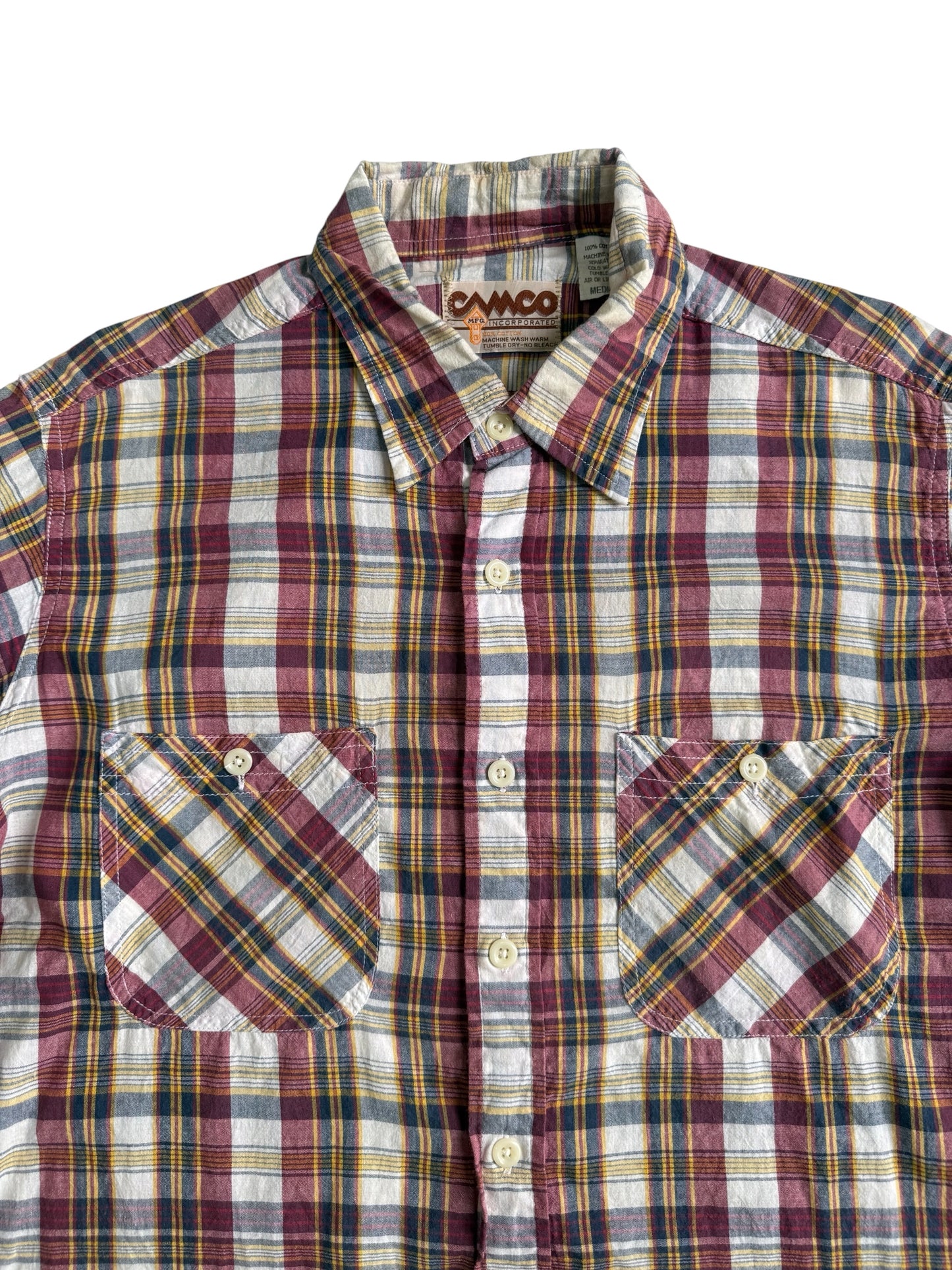 Camco Plaid Short Sleeve Work Shirt