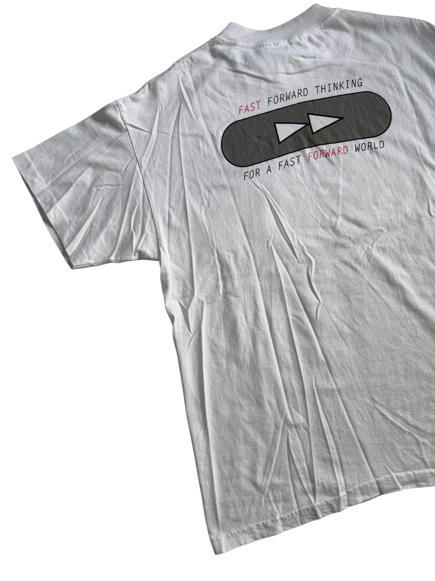 Vintage 90s TDK Fast Forward Promo Tshirt Murina USA Cassette Tape VHS Tee