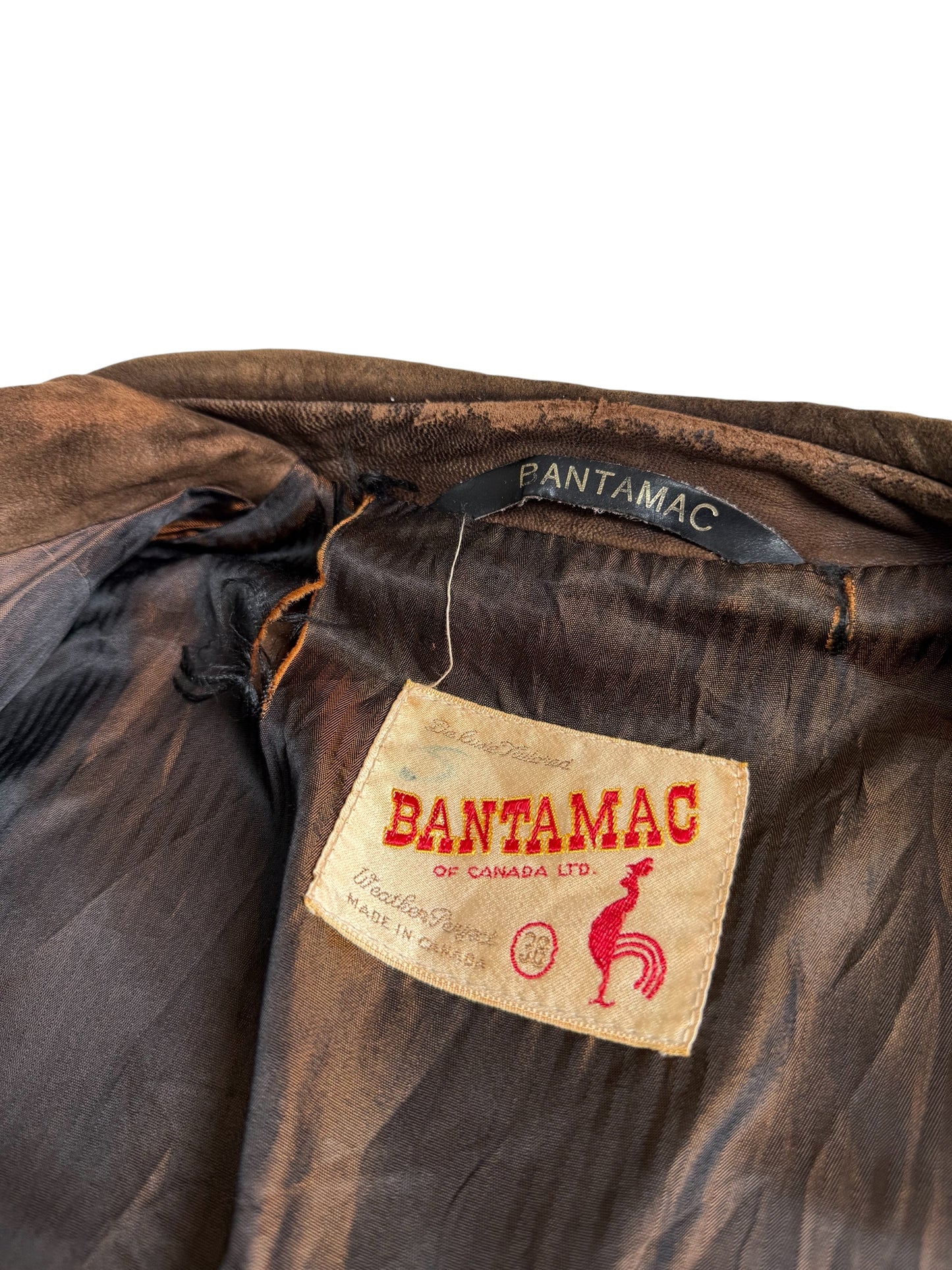 Vintage 1960s Bantamac Leather Sport Coat Blazer Made in Canada