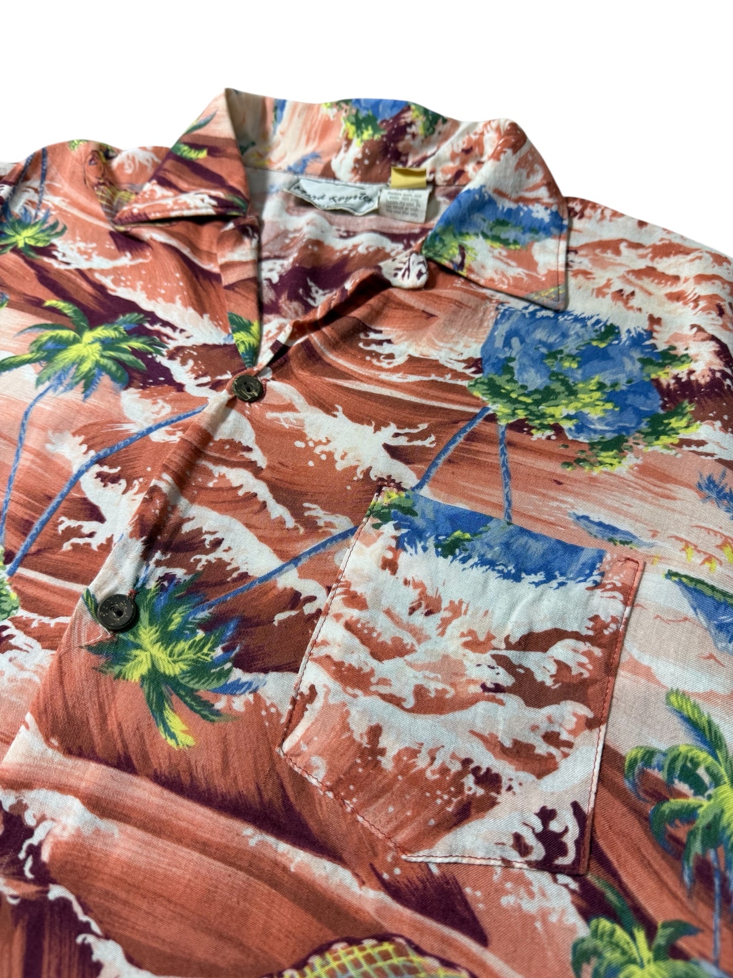 Vintage 1980s–90s Mark Raysten Rayon Hawaiian Aloha Shirt Malihini