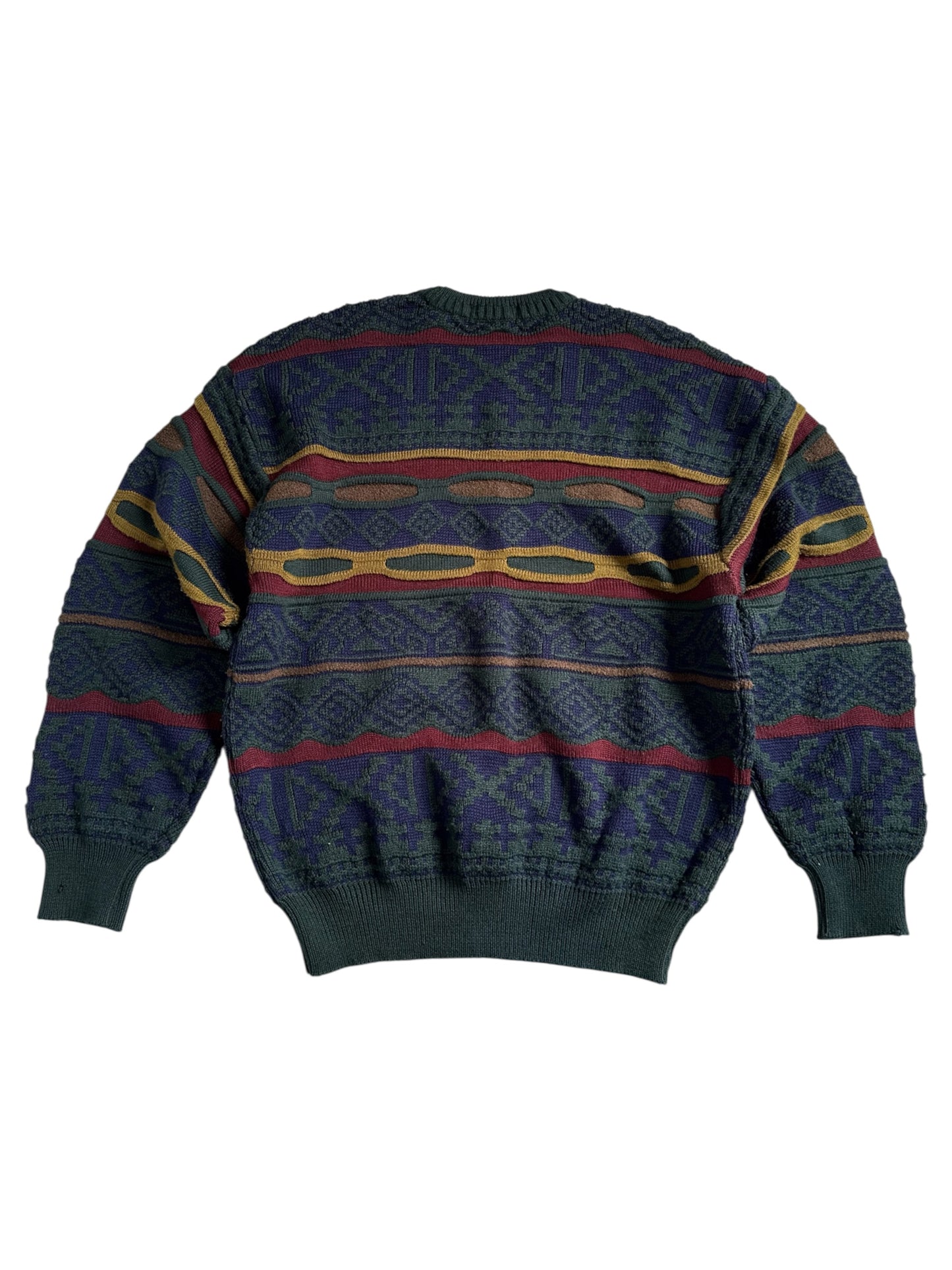 Vintage Royal House Japan Geometric Wool Blend Knit Sweater