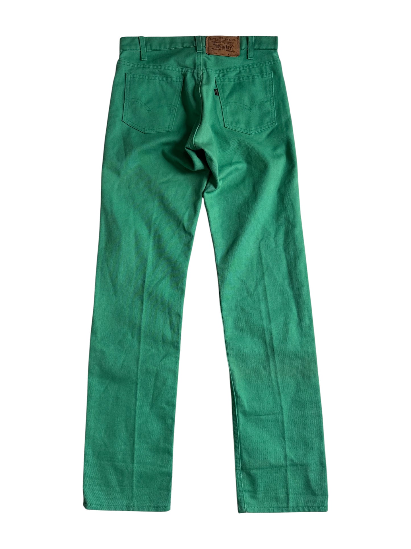 Vintage 1980s Levis 505 Green Tab Green Twill Jeans Made in USA