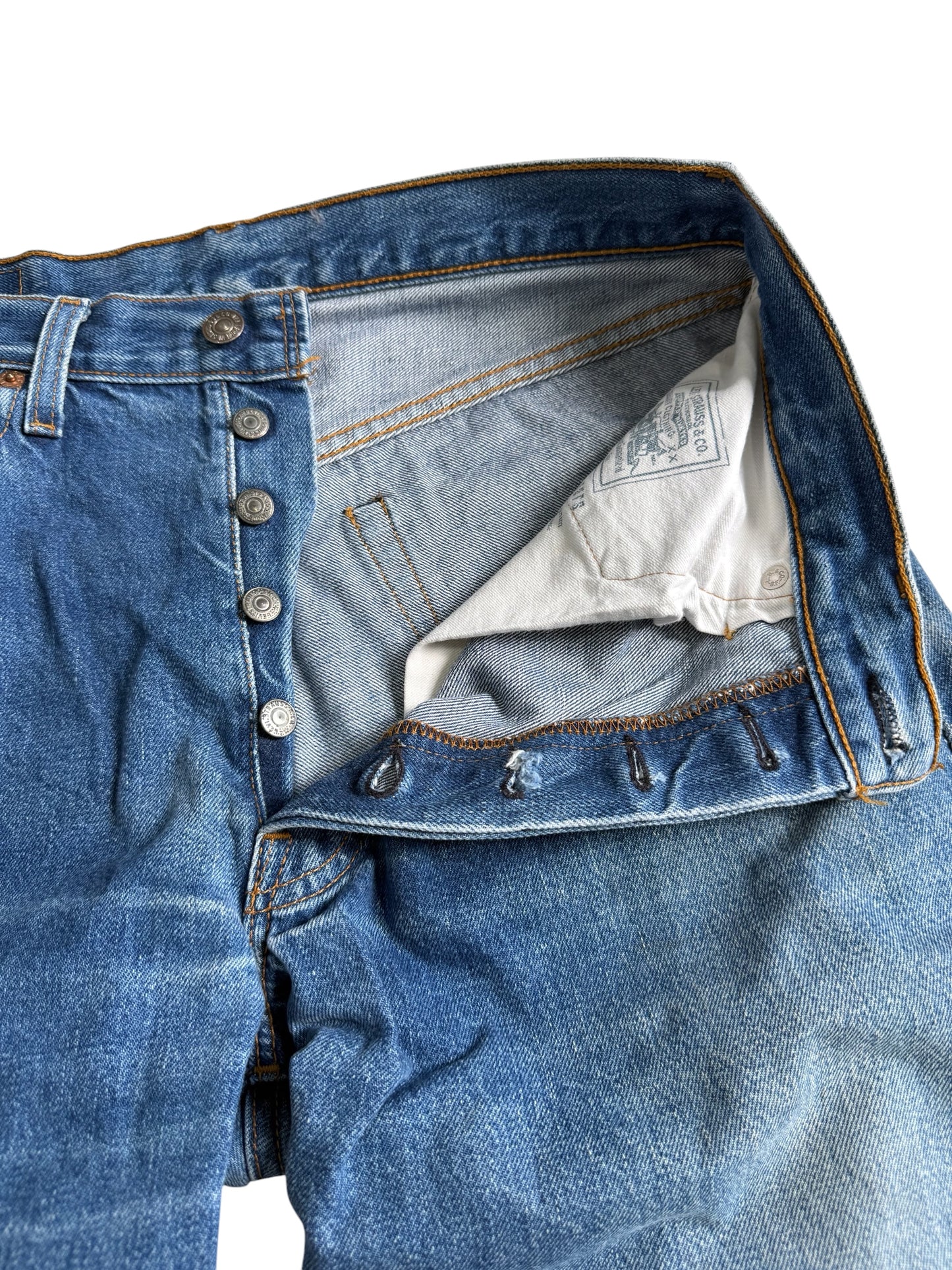 Vintage 1990s Levis 501 Selvedge Denim Jeans Made in USA 555