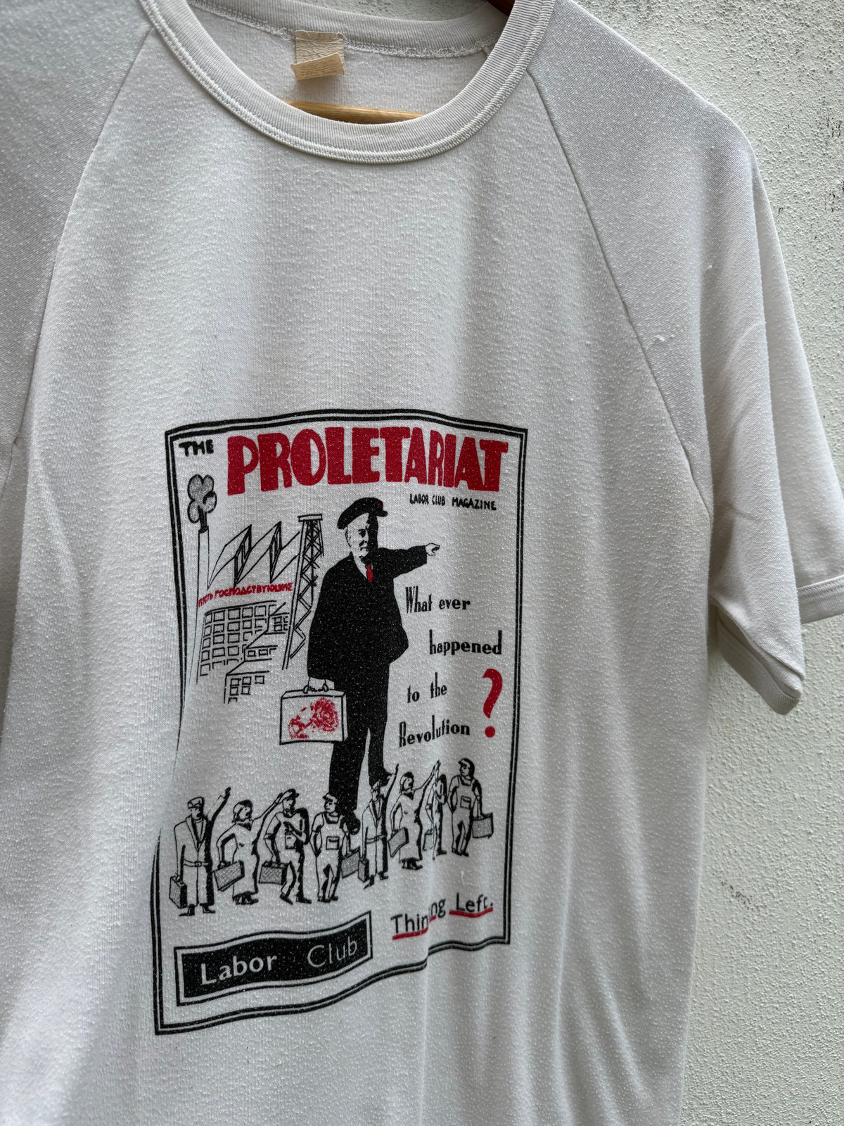 Vintage The Proletariat Labor Club Magazine Tshirt Lenin Communism Left Wing